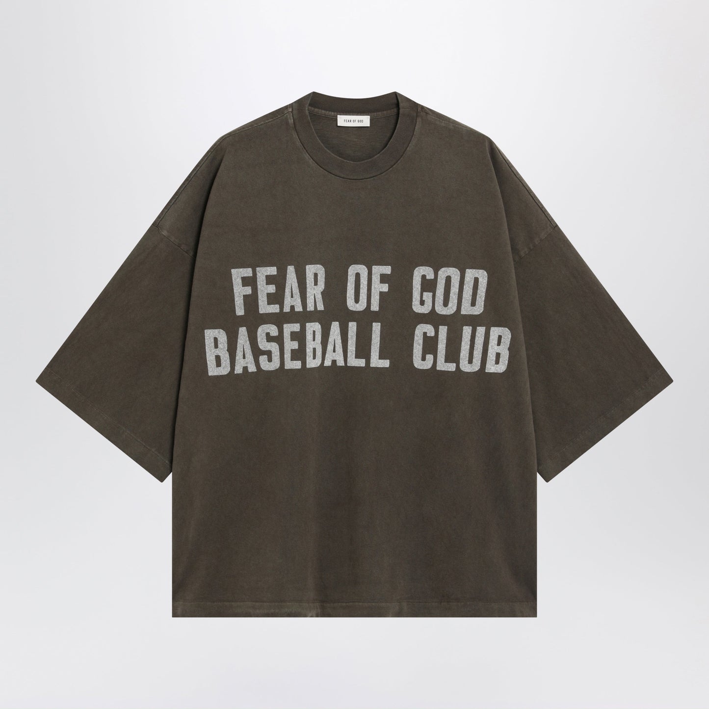 Fear Of God Baseball Club Heavy Cotton Jersey T-Shirt In Faded Brown Men FEAR OF GOD