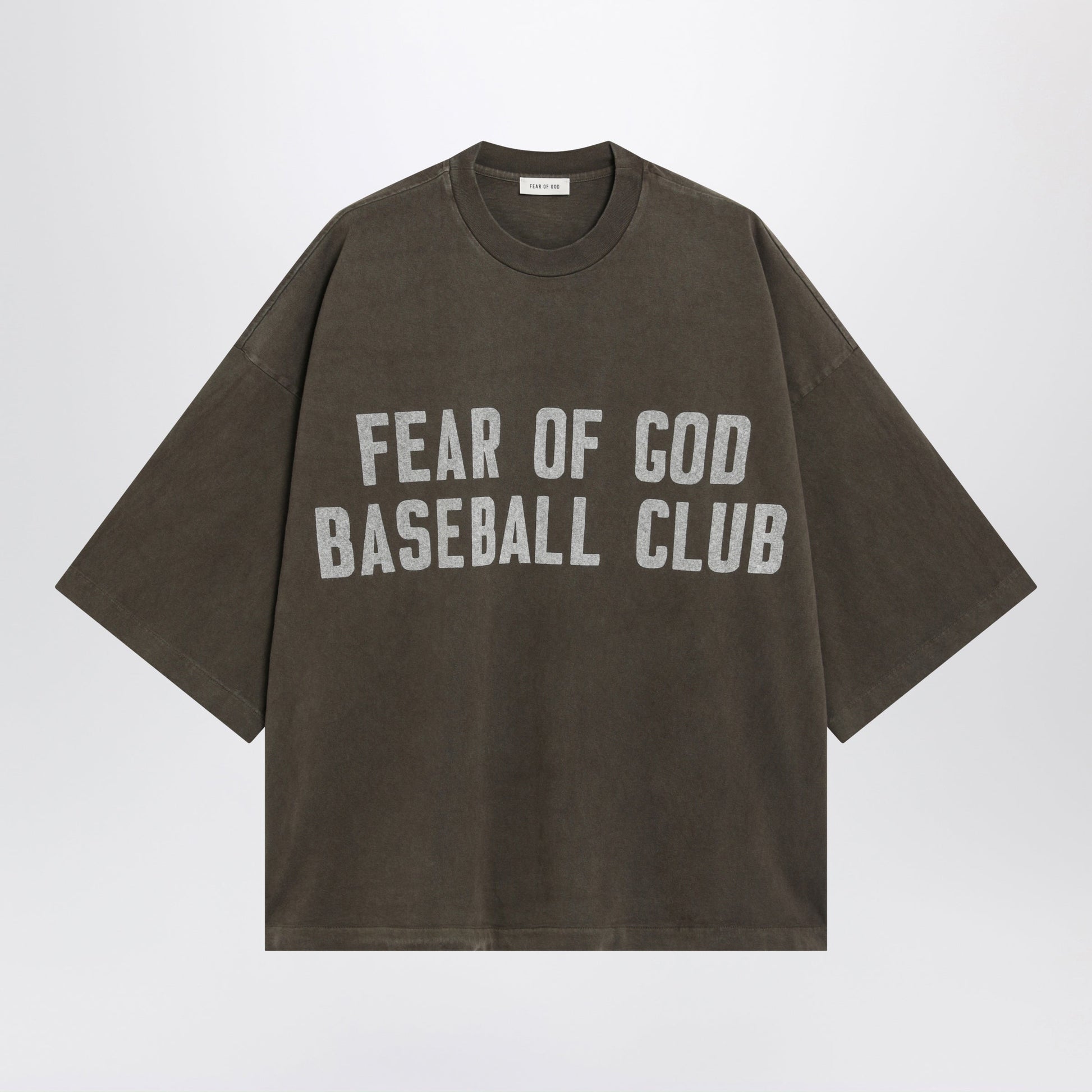 Fear Of God Baseball Club Heavy Cotton Jersey T-Shirt In Faded Brown Men FEAR OF GOD