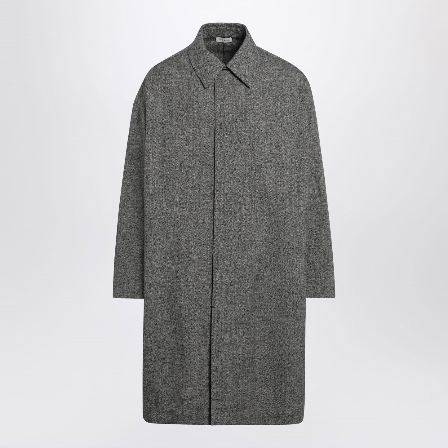 Fear Of God Relaxed Trench Coat In Mouline Wool Men FEAR OF GOD