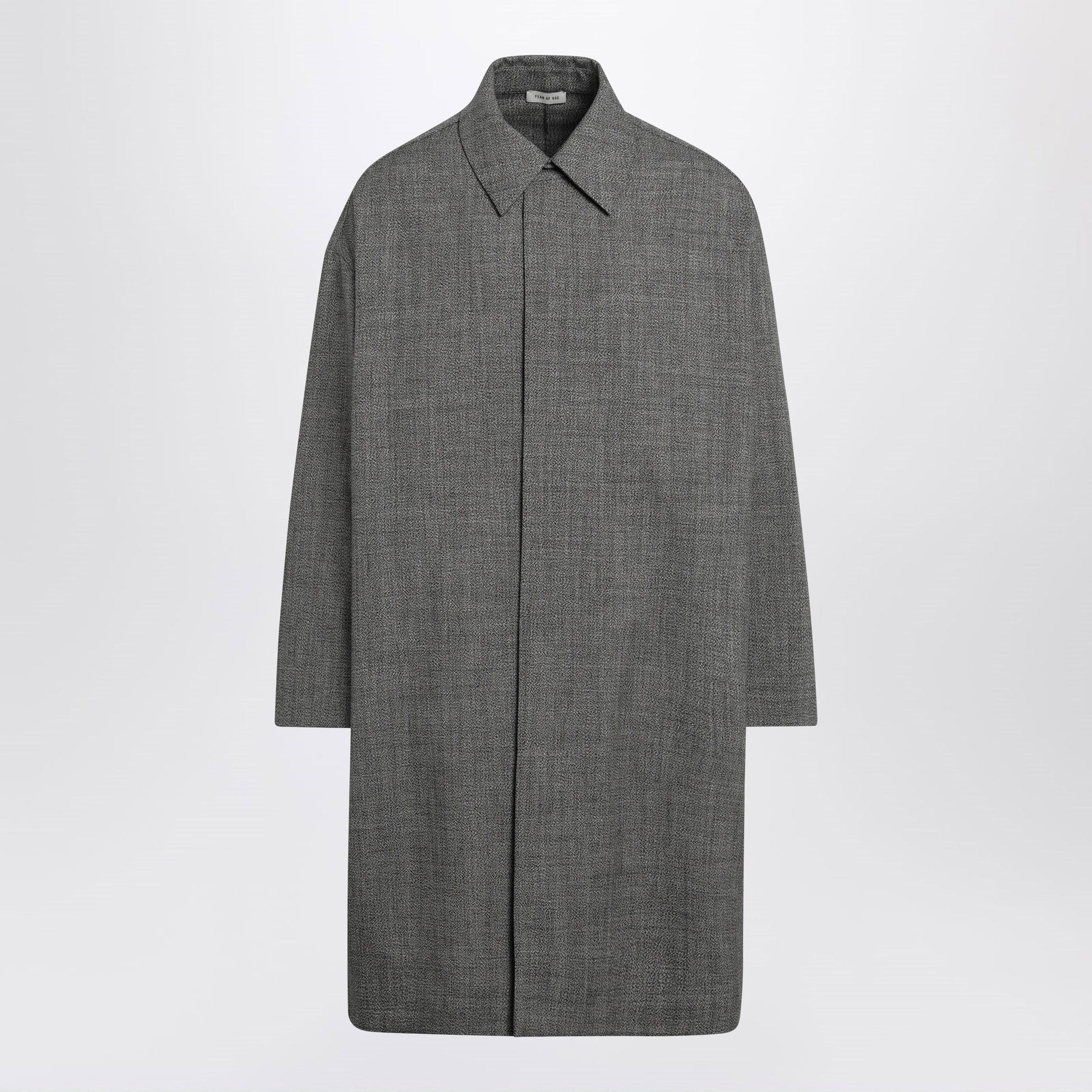 Fear Of God Relaxed Trench Coat In Mouline Wool Men FEAR OF GOD