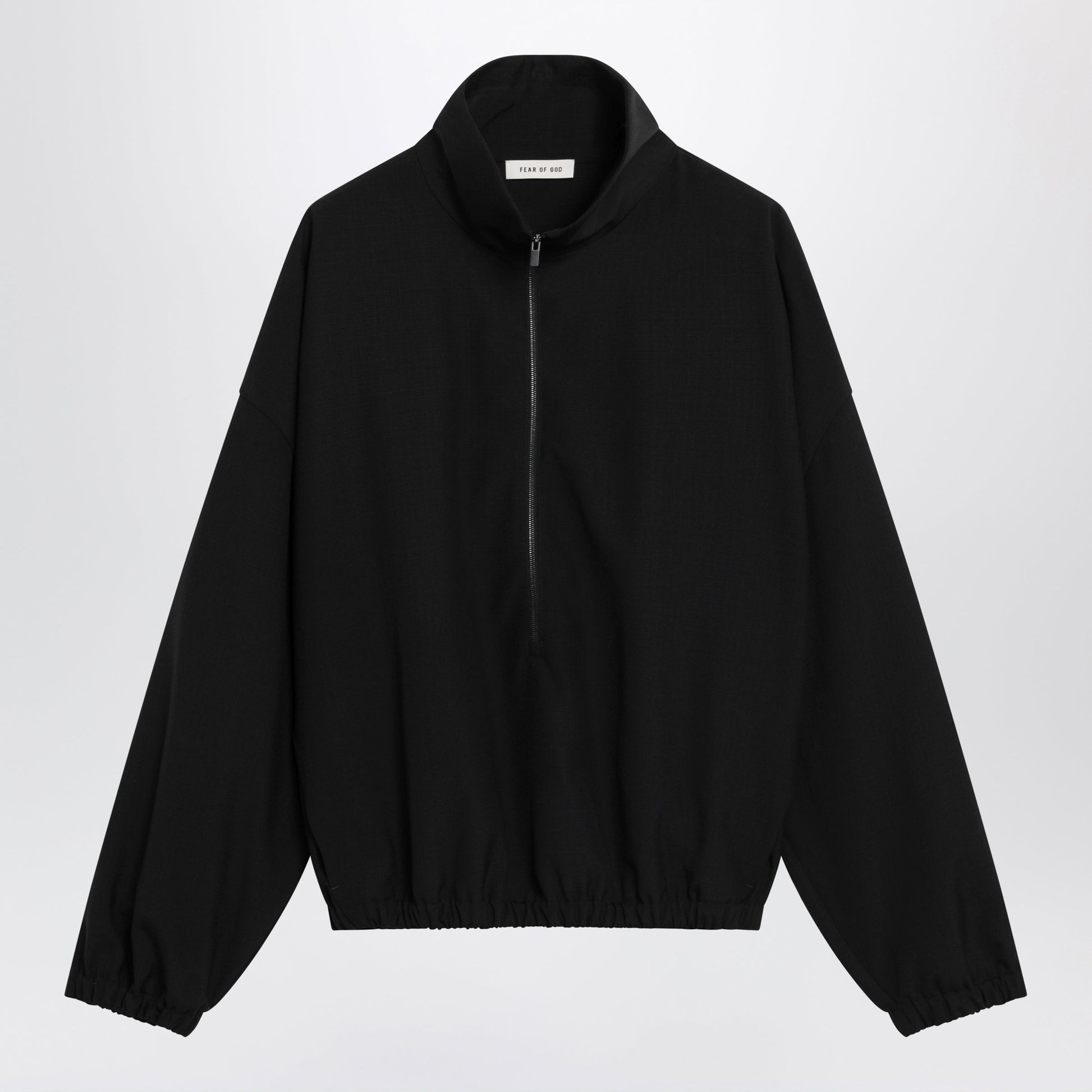 Fear Of God Black Ripstop Wool Jacket With Black Half Zip Men FEAR OF GOD