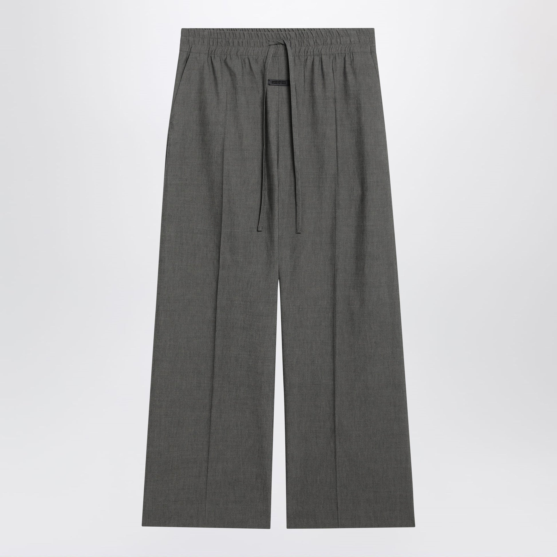Fear Of God Grey Wide-Leg Trousers In Wool Blend Men FEAR OF GOD
