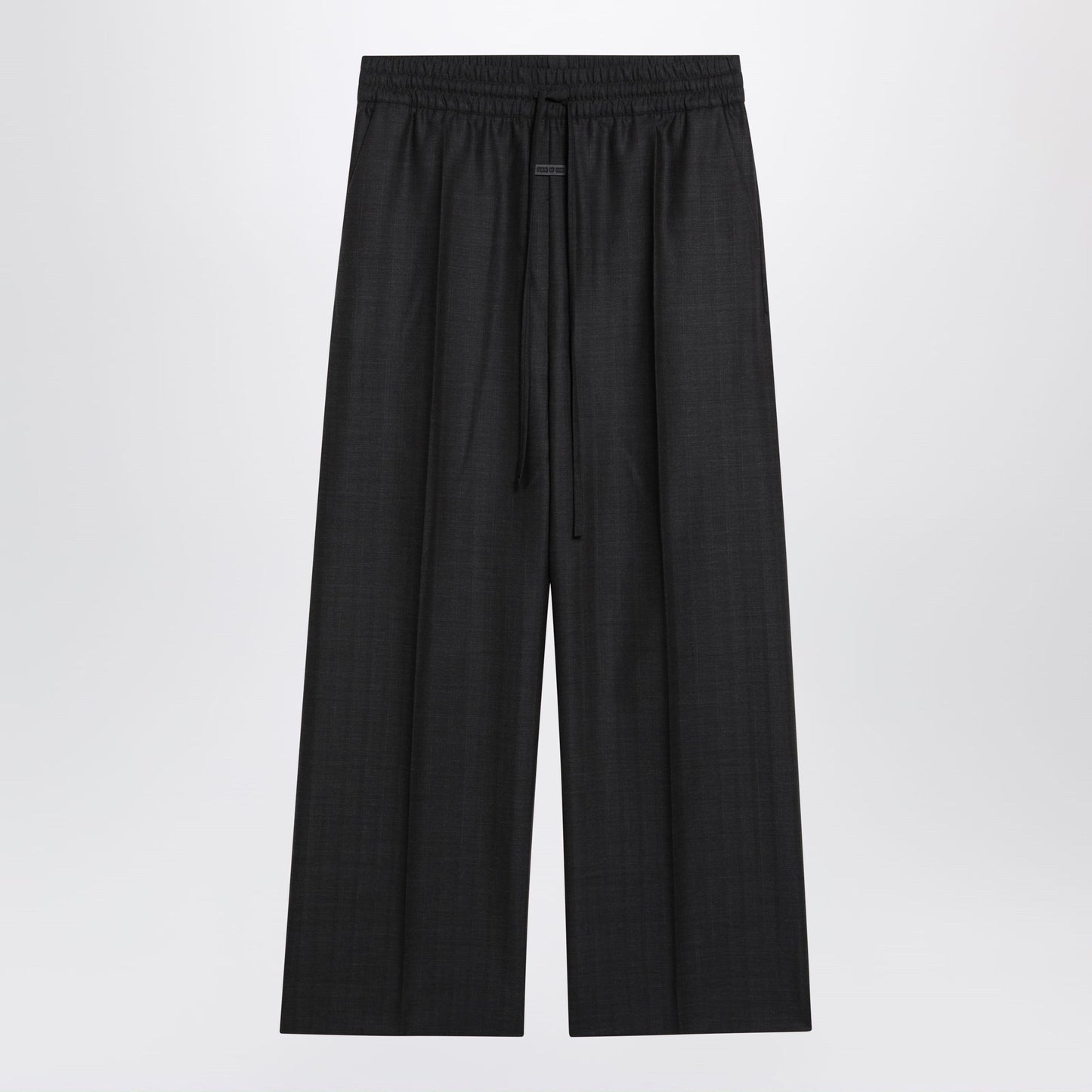 Fear Of God Dark Grey Wide-Leg Wool Trousers Men FEAR OF GOD