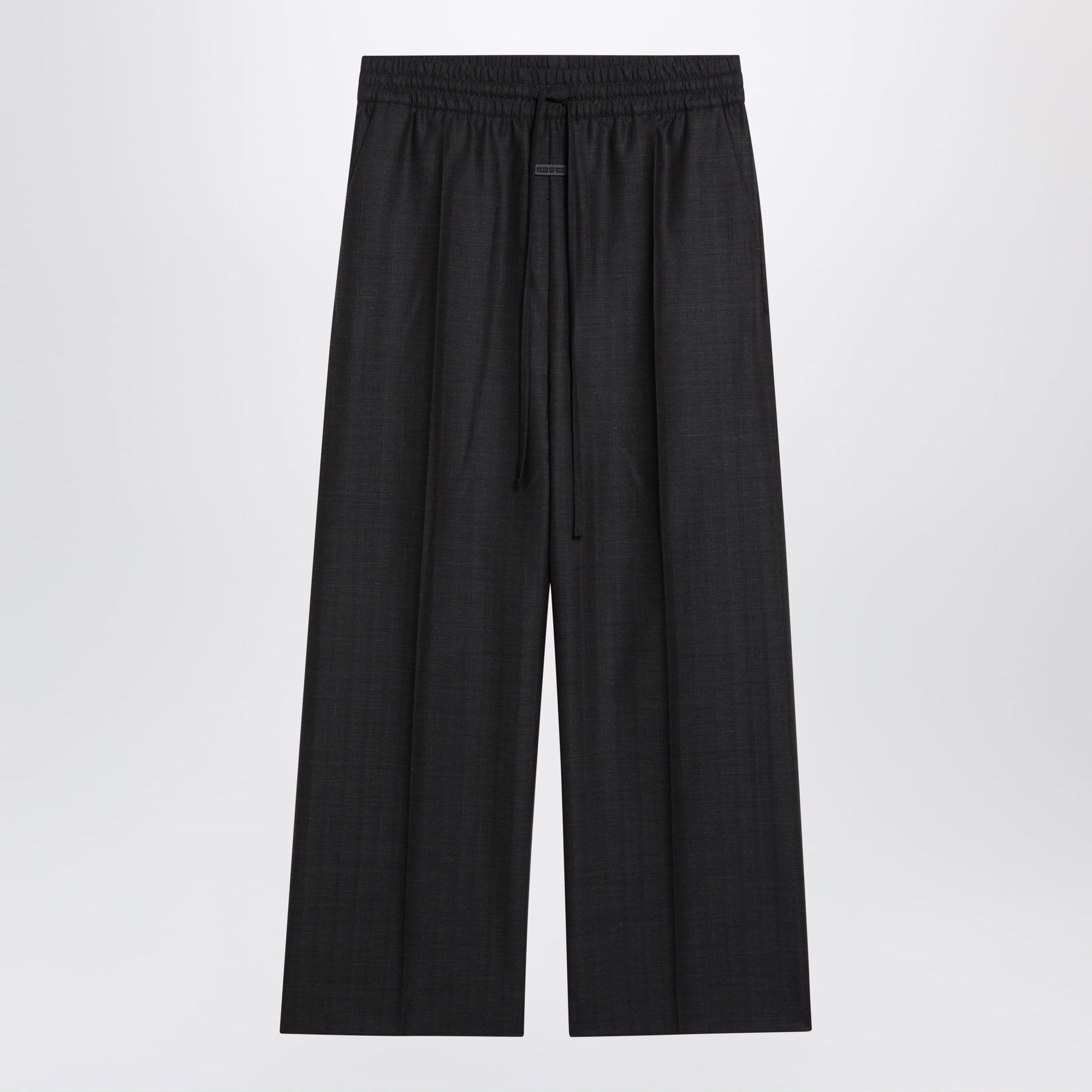 Fear Of God Dark Grey Wide-Leg Wool Trousers Men FEAR OF GOD