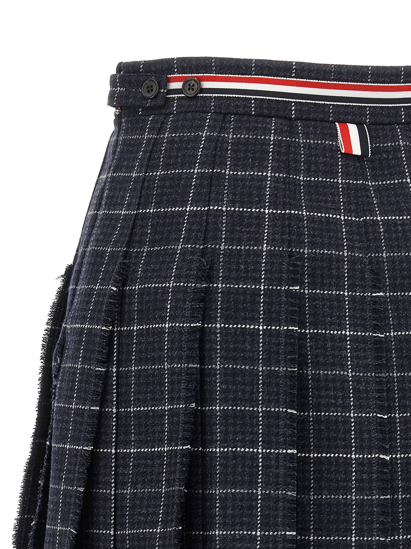 Thom Browne Women 'Rwb' Pleated Tweed Skirt THOM BROWNE
