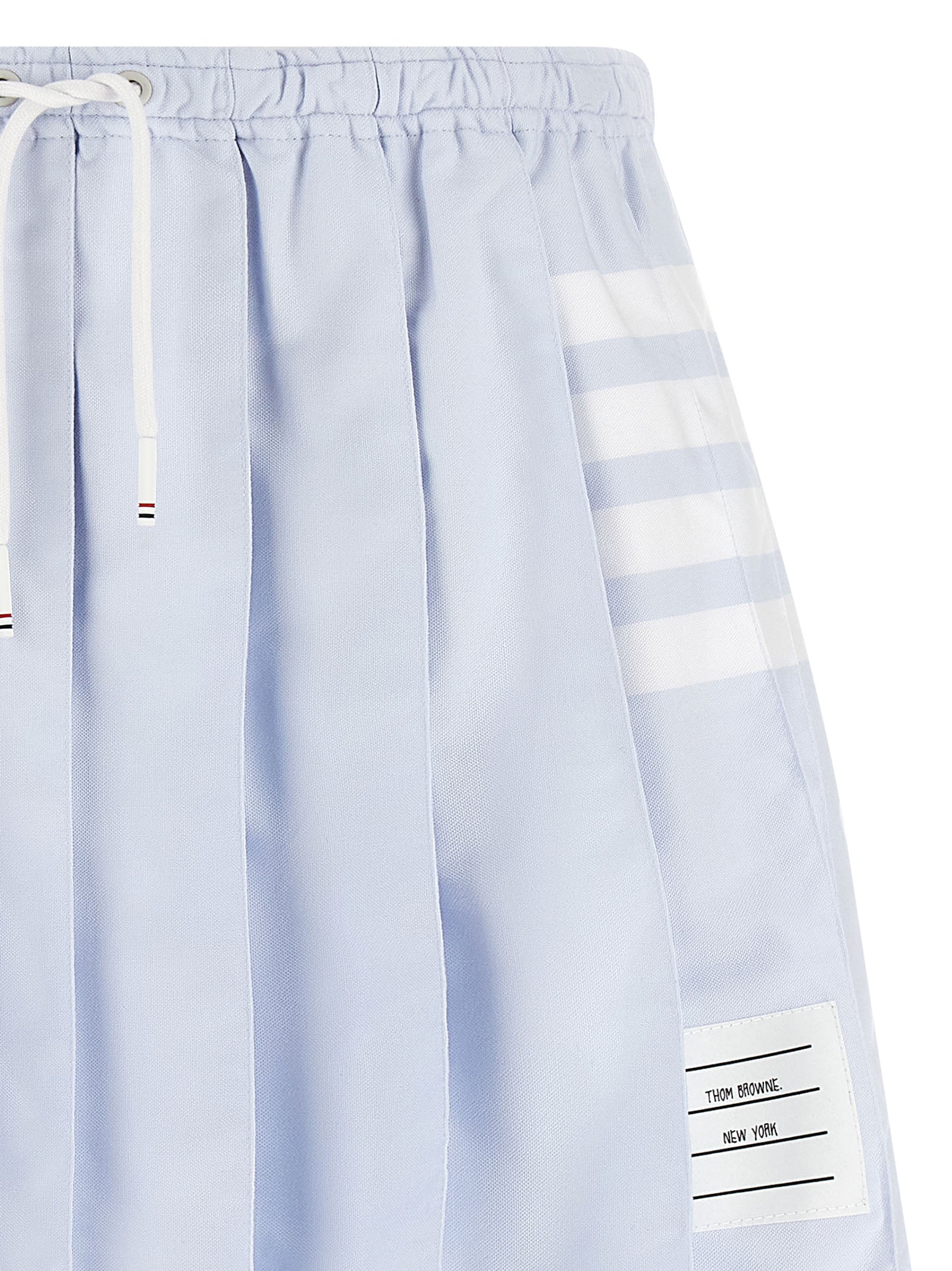 Thom Browne Women '4-Bar' Oxford Pleated Skirt THOM BROWNE