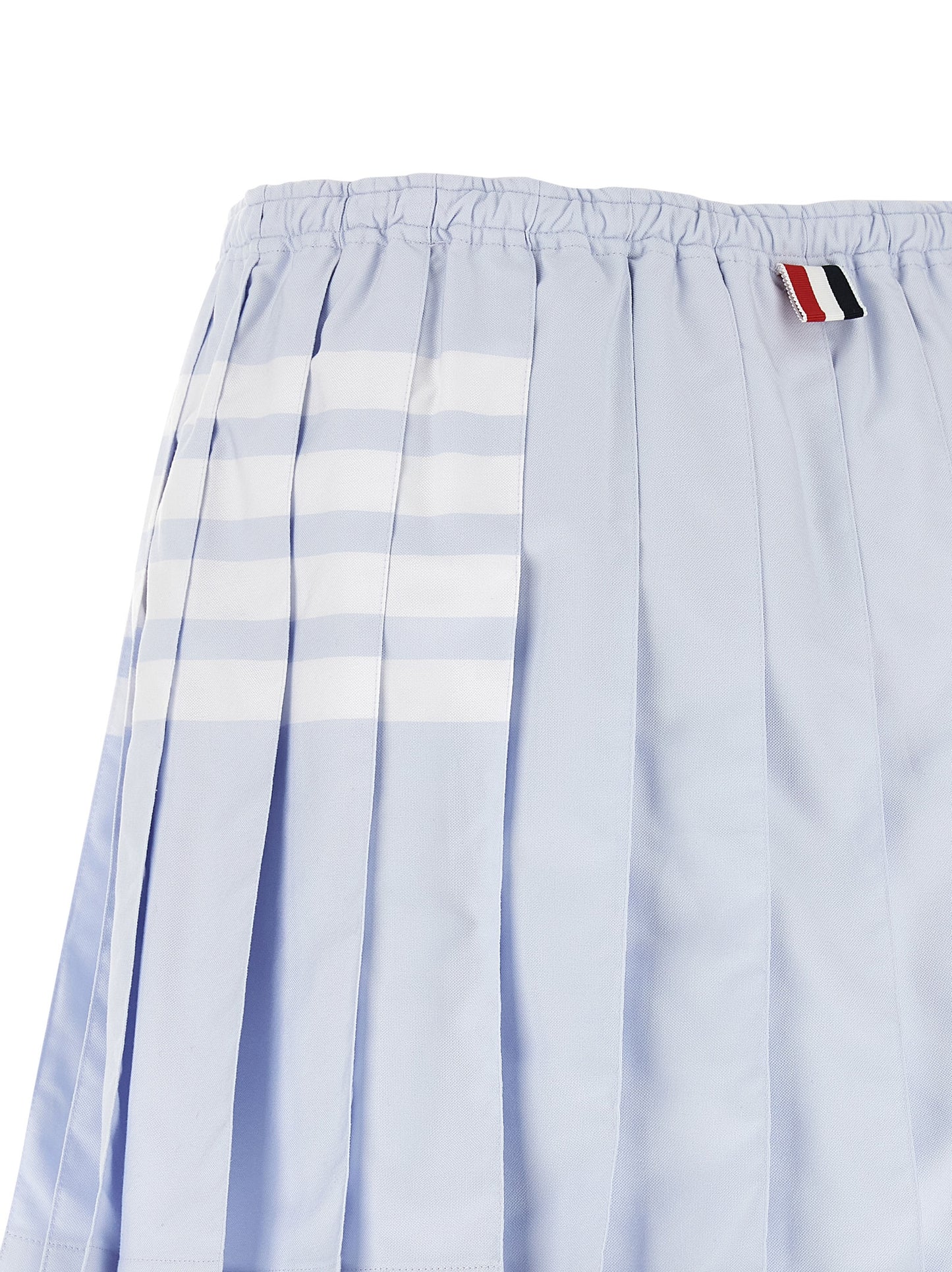 Thom Browne Women '4-Bar' Oxford Pleated Skirt THOM BROWNE