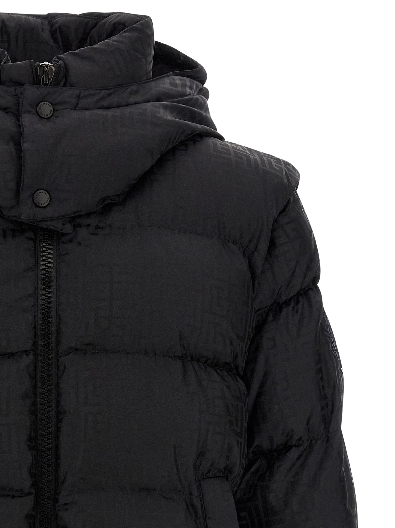 Balmain Men 'Monogram Pb Labirinto' Down Jacket BALMAIN