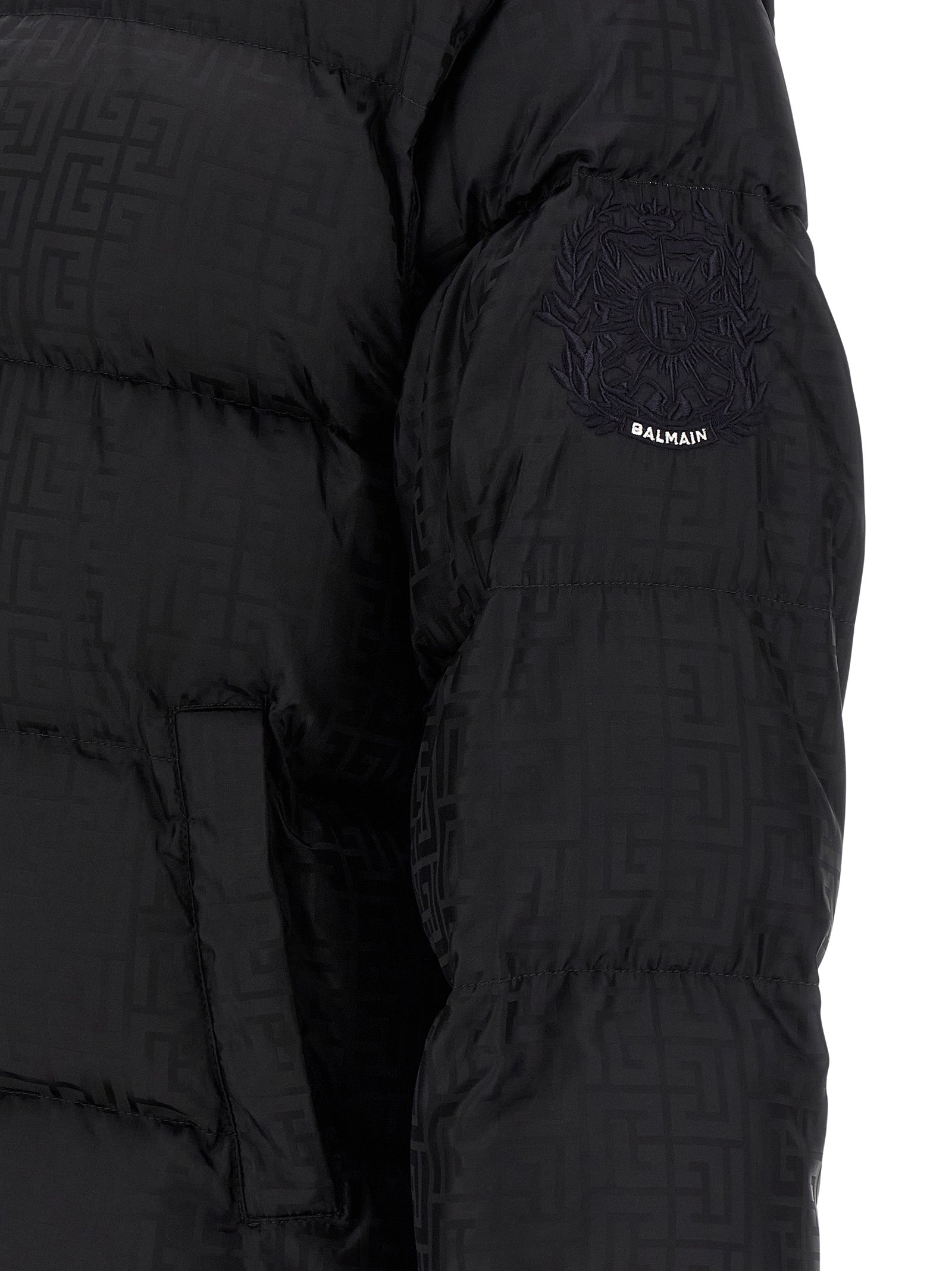 Balmain Men 'Monogram Pb Labirinto' Down Jacket BALMAIN