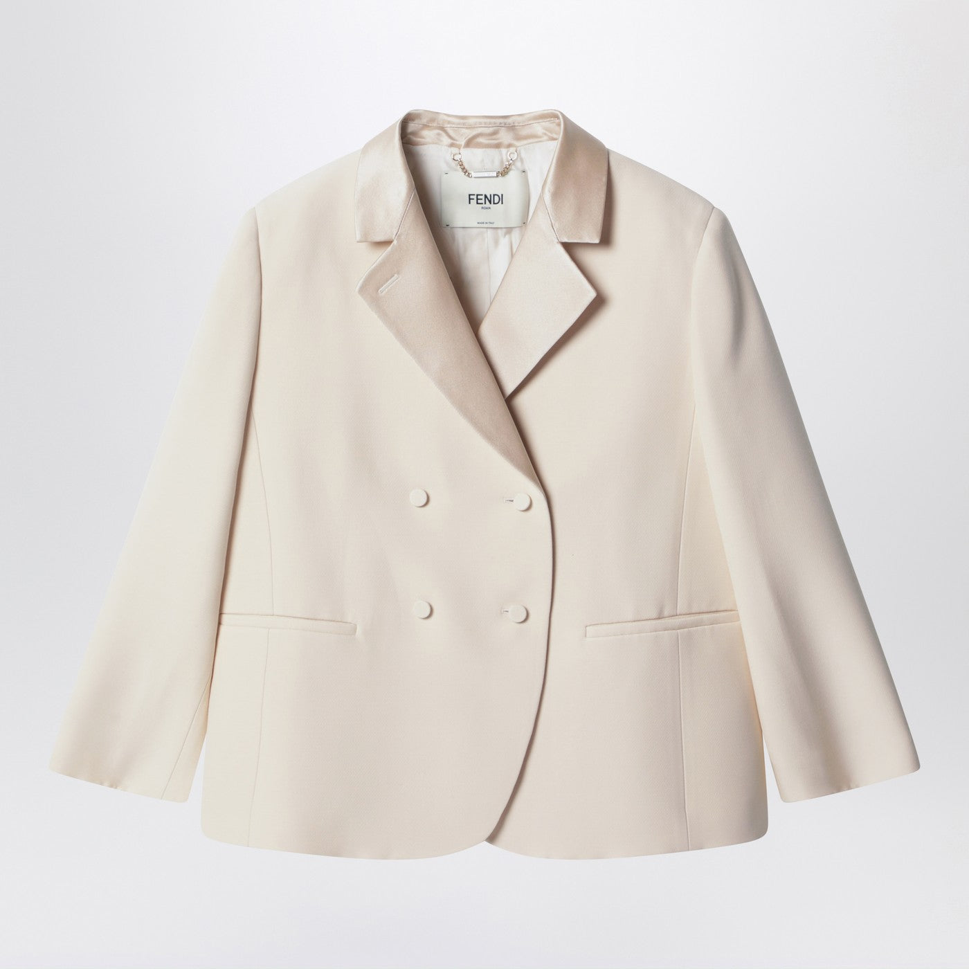 Fendi Ivory Single-Brested Jacket Women FENDI