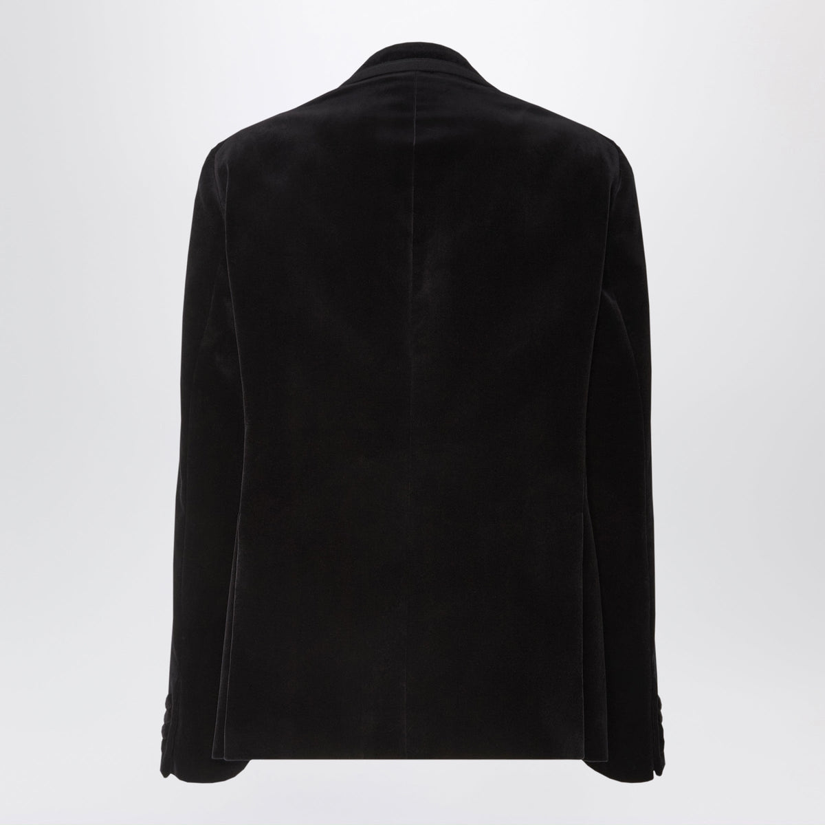 Fendi Black Double-Breasted Blazer In Cotton Velvet Women FENDI