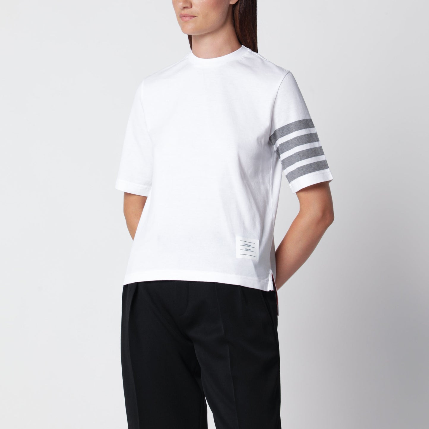 Thom Browne White Cotton Jersey T-Shirt Women THOM BROWNE