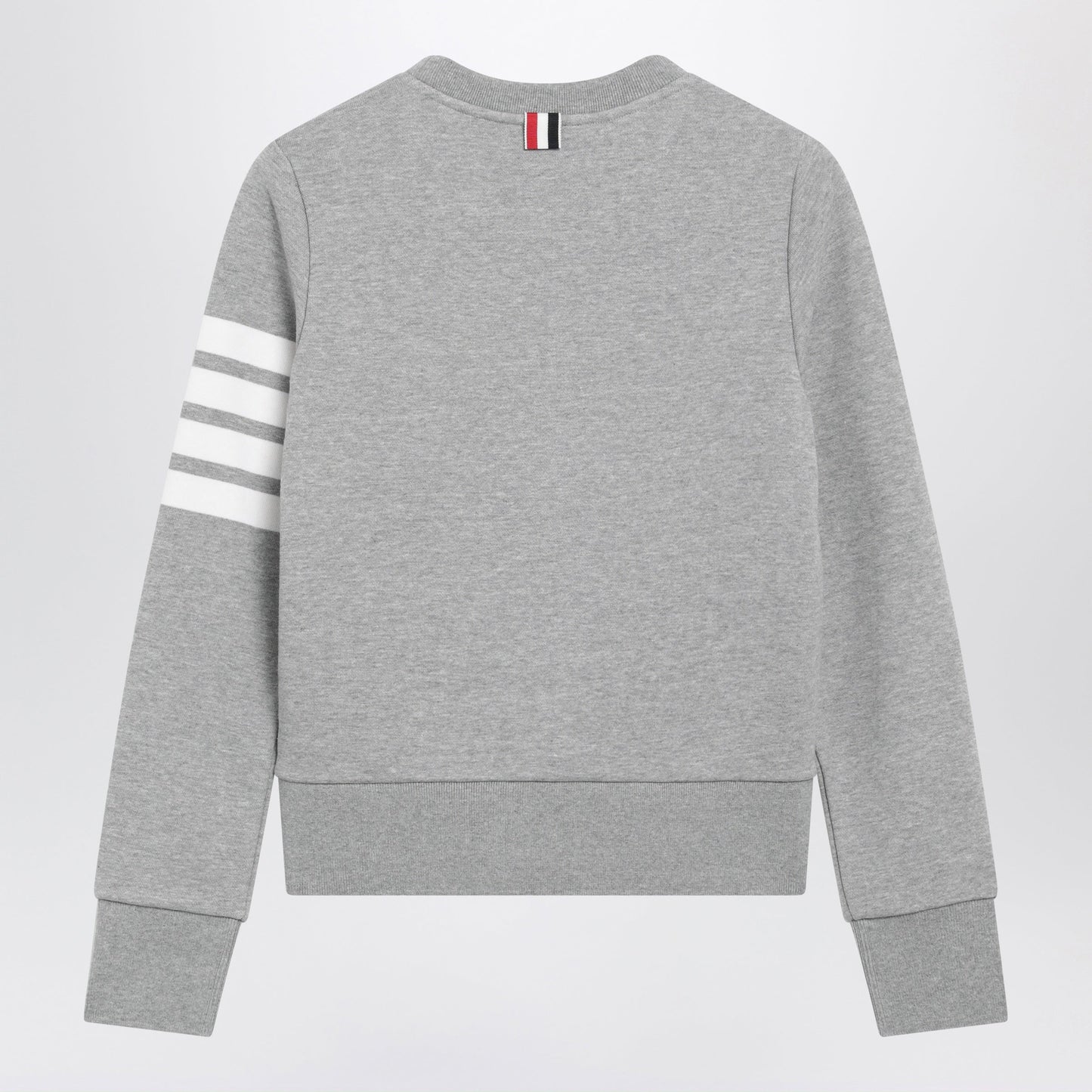 Thom Browne Light Grey 4-Bar Crew-Neck Sweatshirt In Cotton Women THOM BROWNE