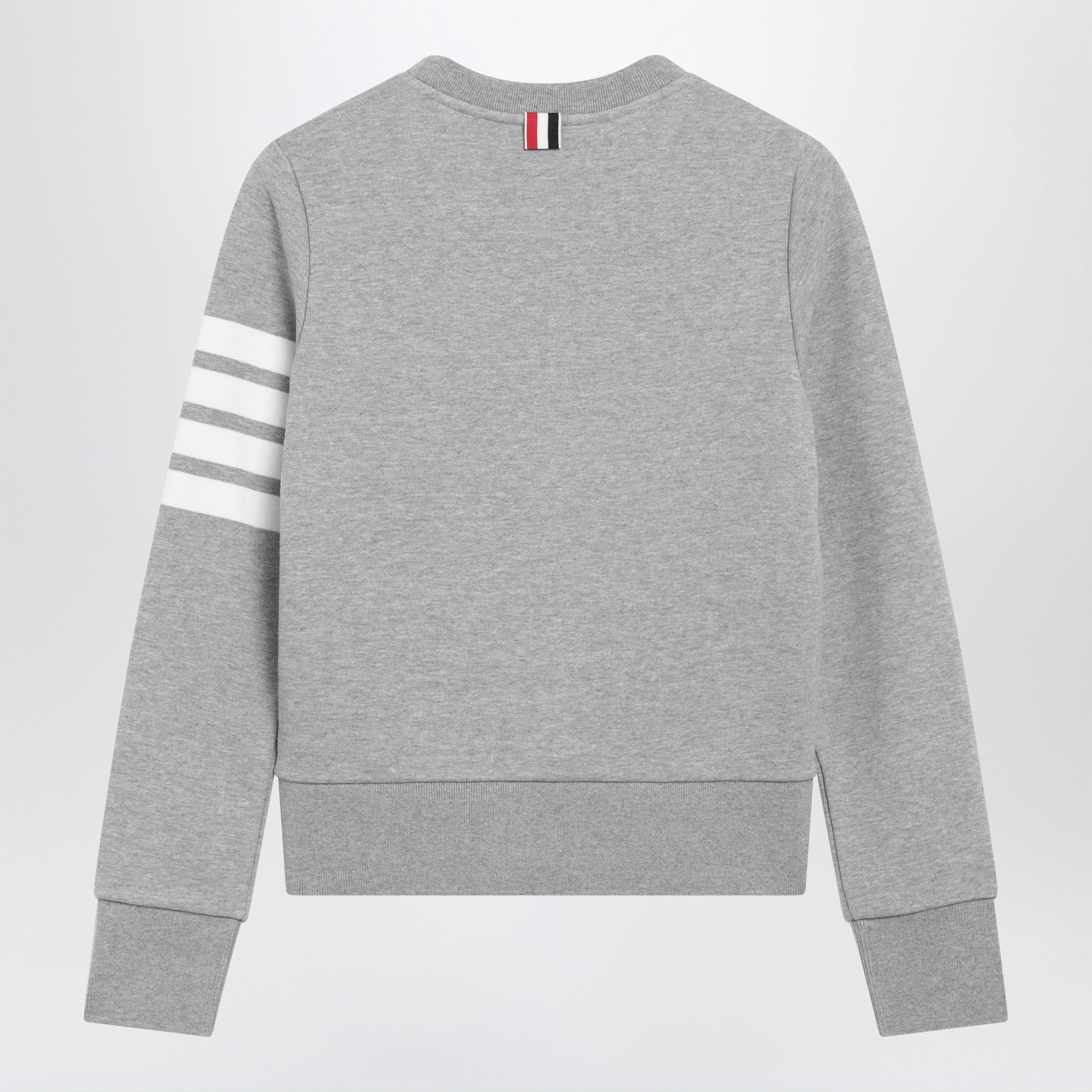 Thom Browne Light Grey 4-Bar Crew-Neck Sweatshirt In Cotton Women THOM BROWNE