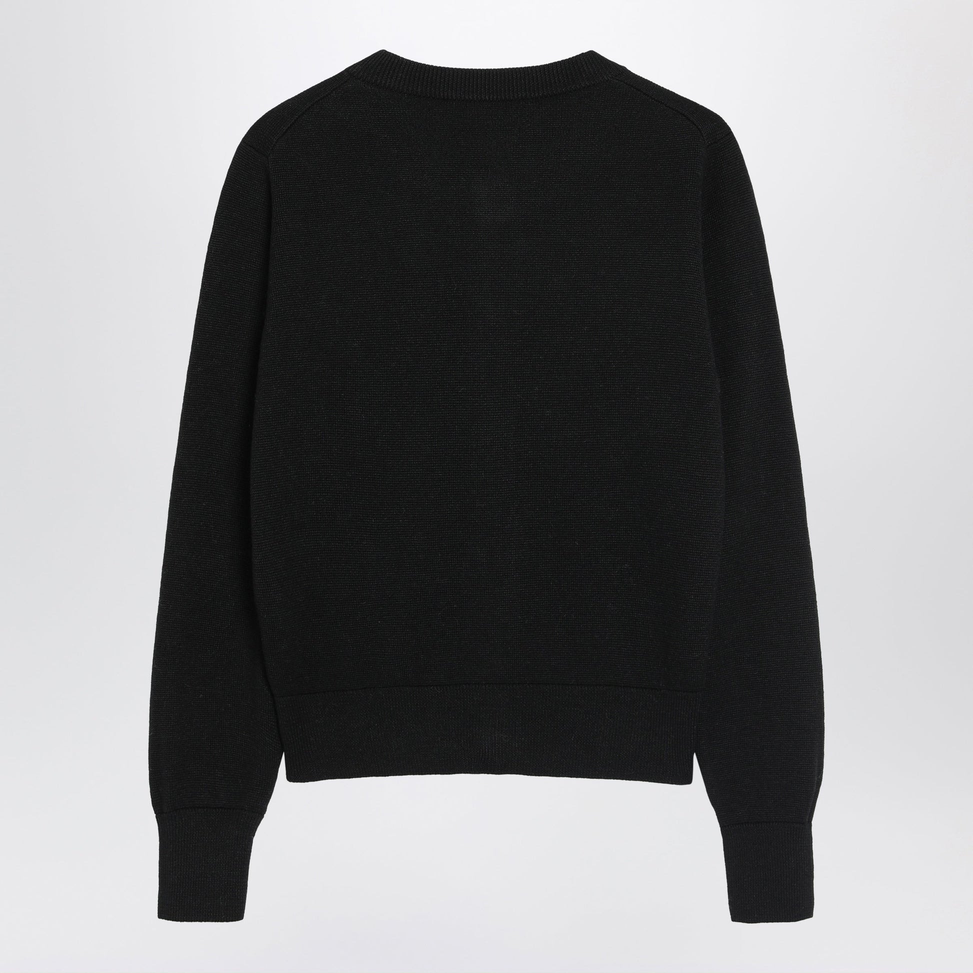 Ami Paris Ami De Coeur Cardigan In Black Wool Women AMI PARIS