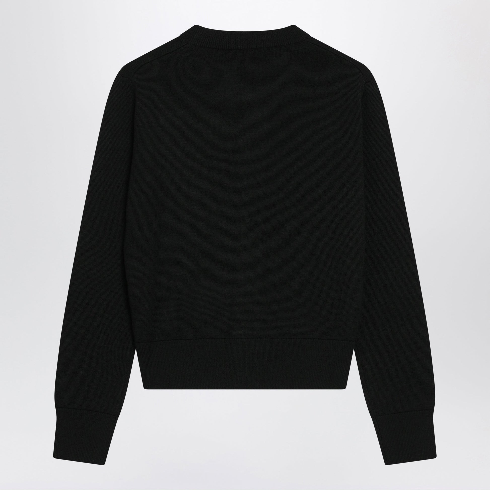 Ami Paris Black Ami De Coeur Wool Cardigan Women AMI PARIS