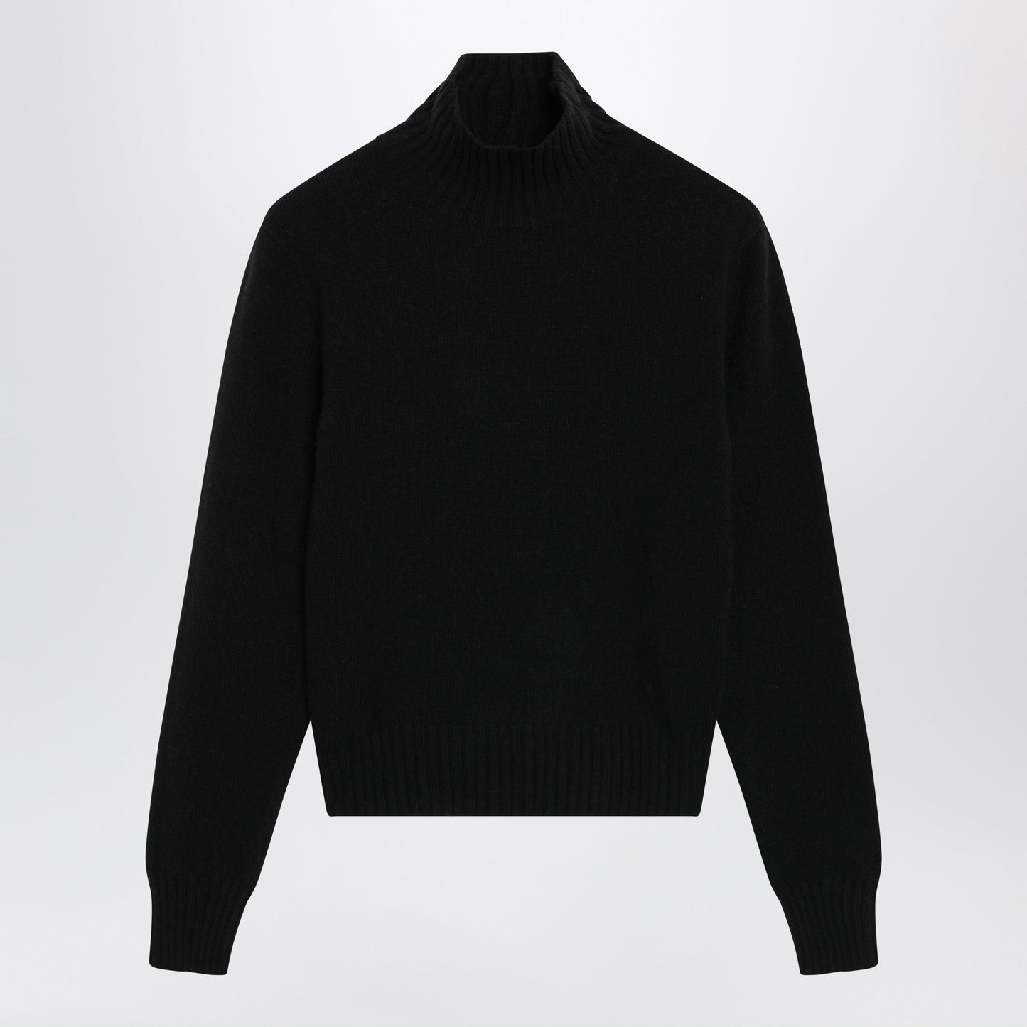 Ami Paris Black Turtleneck Jumper In Cashmere And Wool Women AMI PARIS