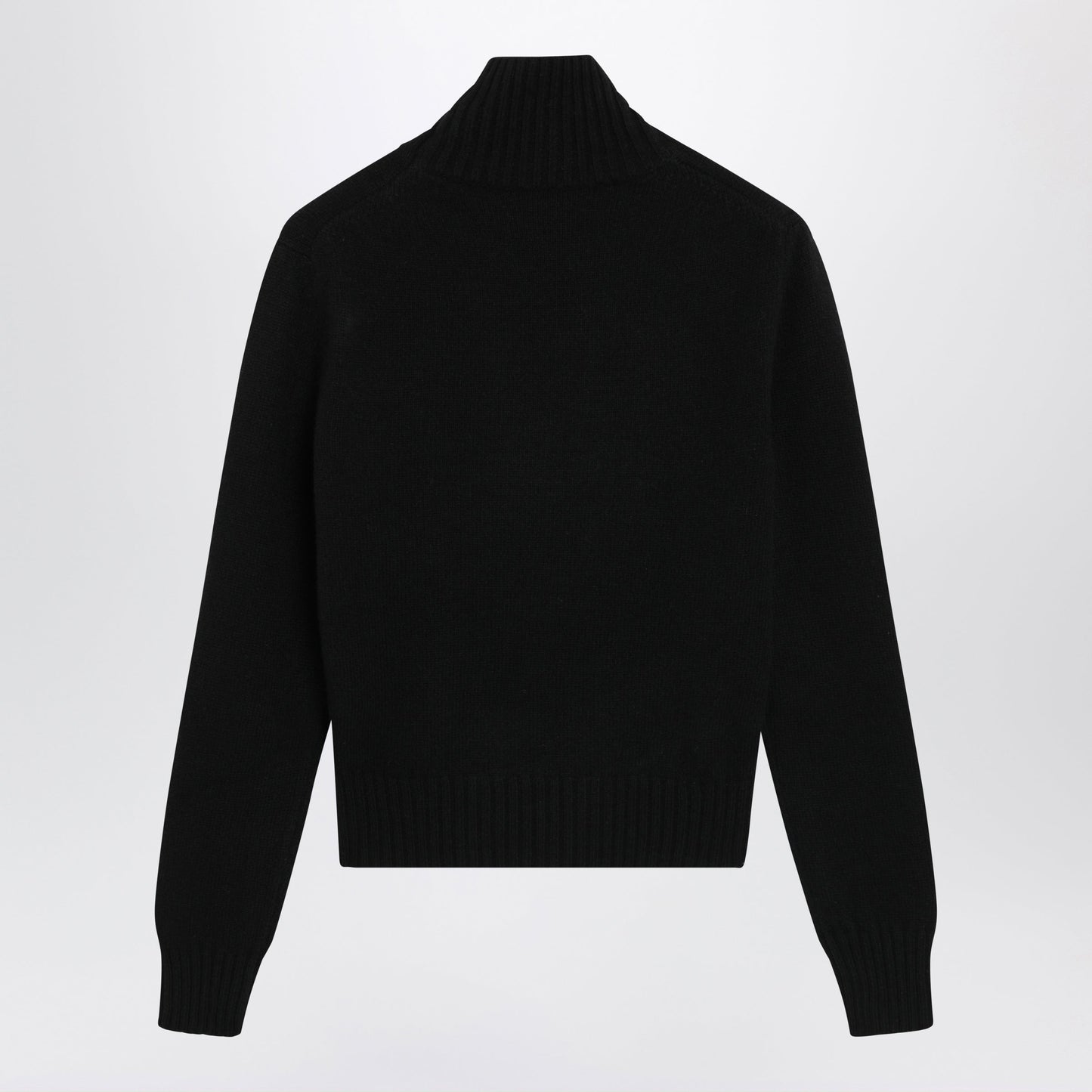 Ami Paris Black Turtleneck Jumper In Cashmere And Wool Women AMI PARIS