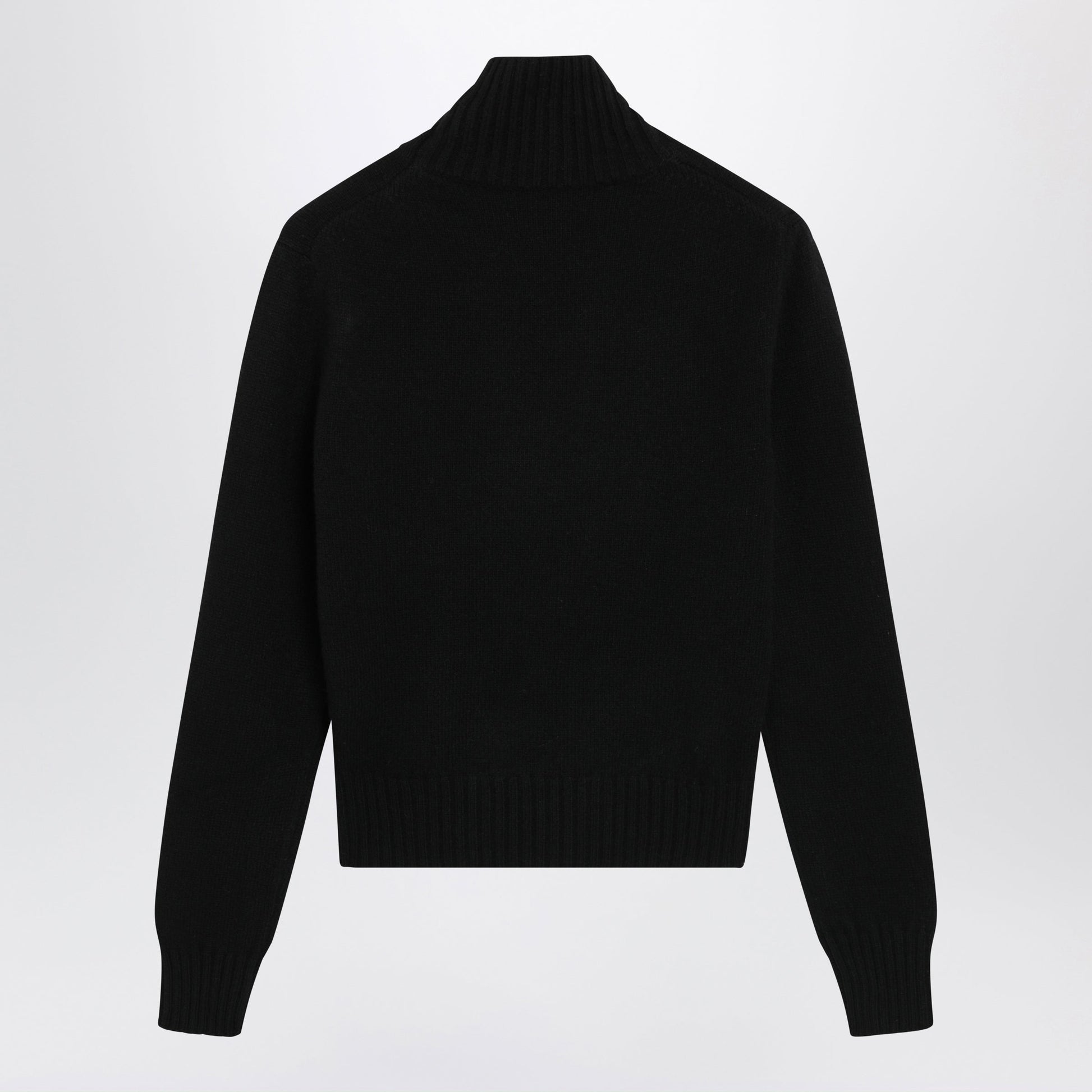 Ami Paris Black Turtleneck Jumper In Cashmere And Wool Women AMI PARIS