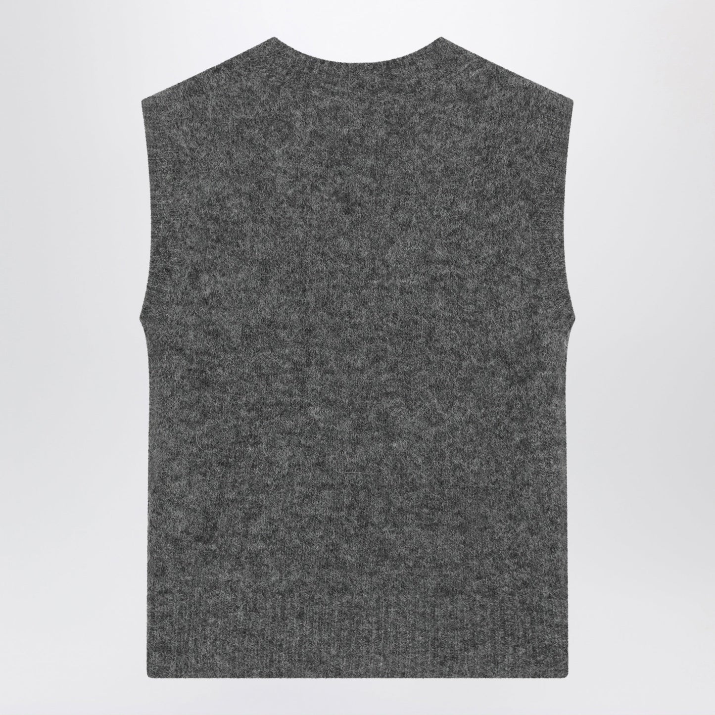 Ami Paris Vest Grey Melange In Alpaca And Wool Blend Women AMI PARIS
