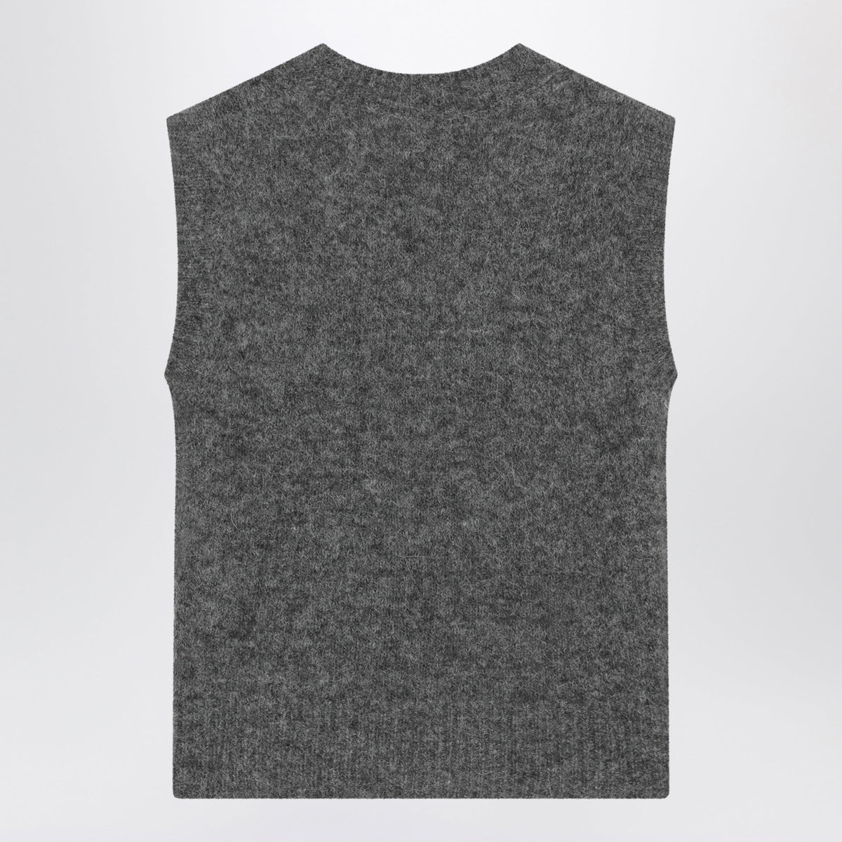 Ami Paris Vest Grey Melange In Alpaca And Wool Blend Women AMI PARIS