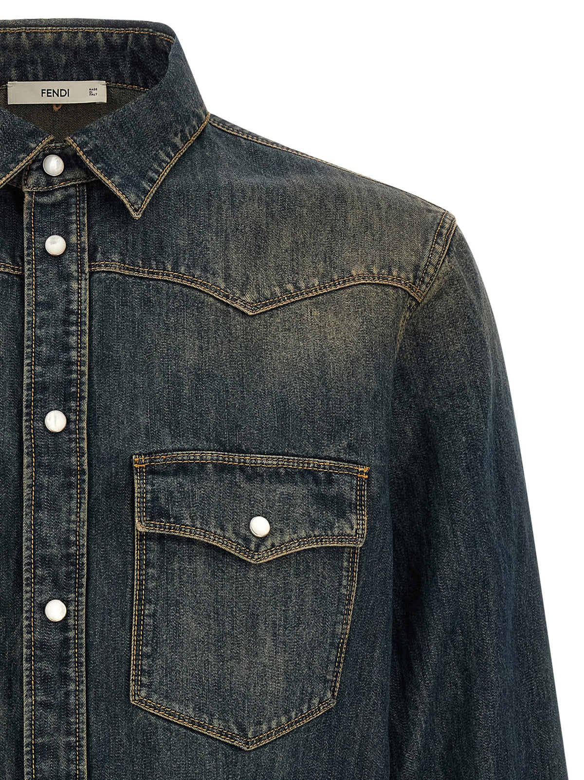 Fendi Men Bananatex® Denim Shirt FENDI