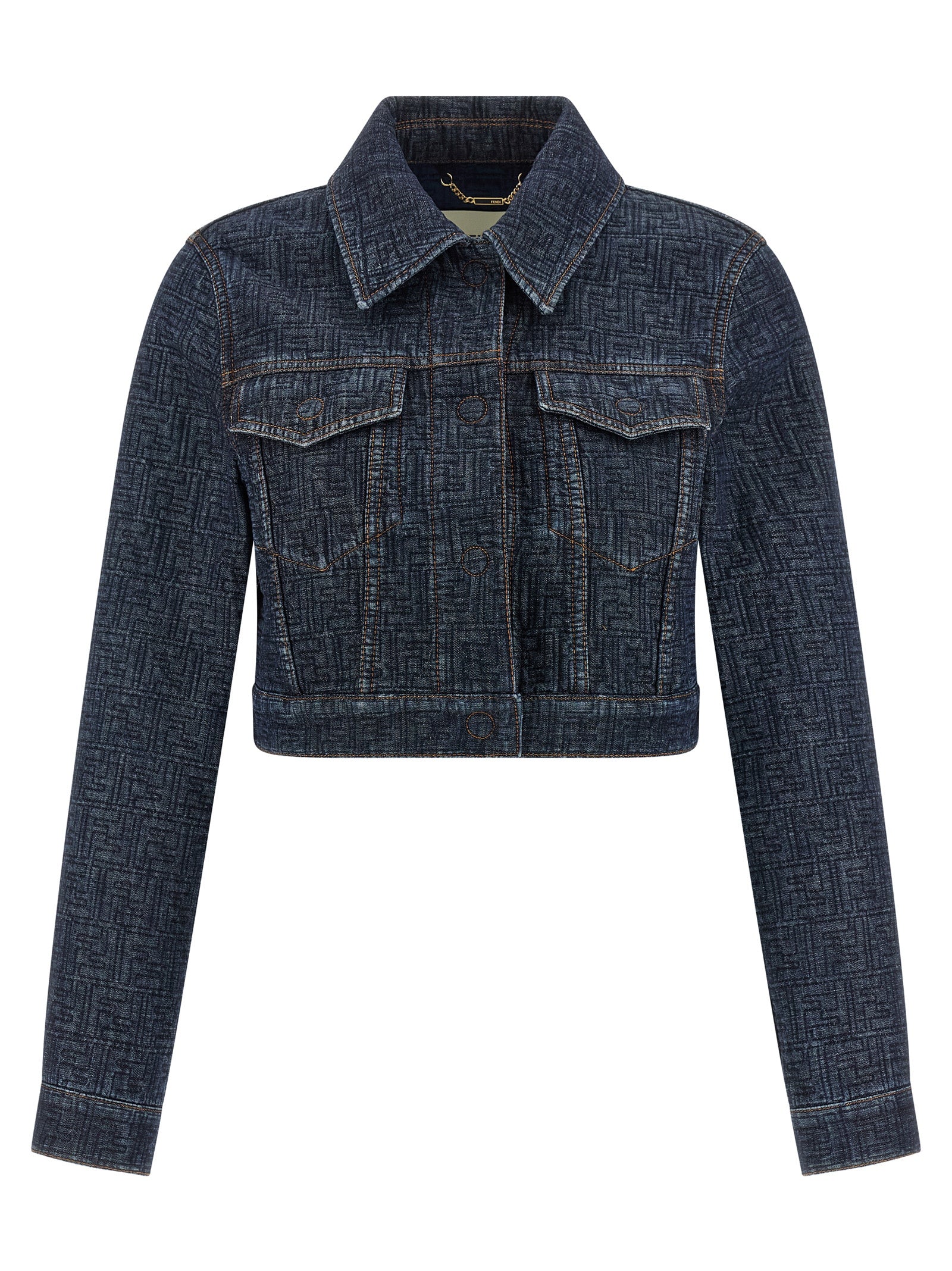 Fendi Women Ff Denim Bolero Jacket FENDI