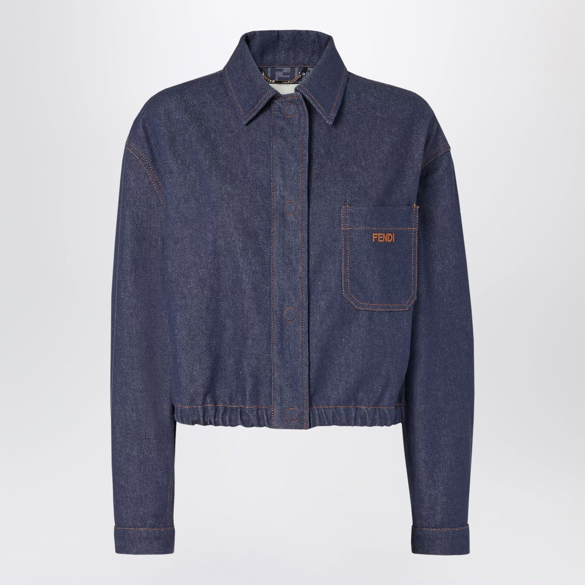 Fendi Navy Blue Denim Jacket Women FENDI
