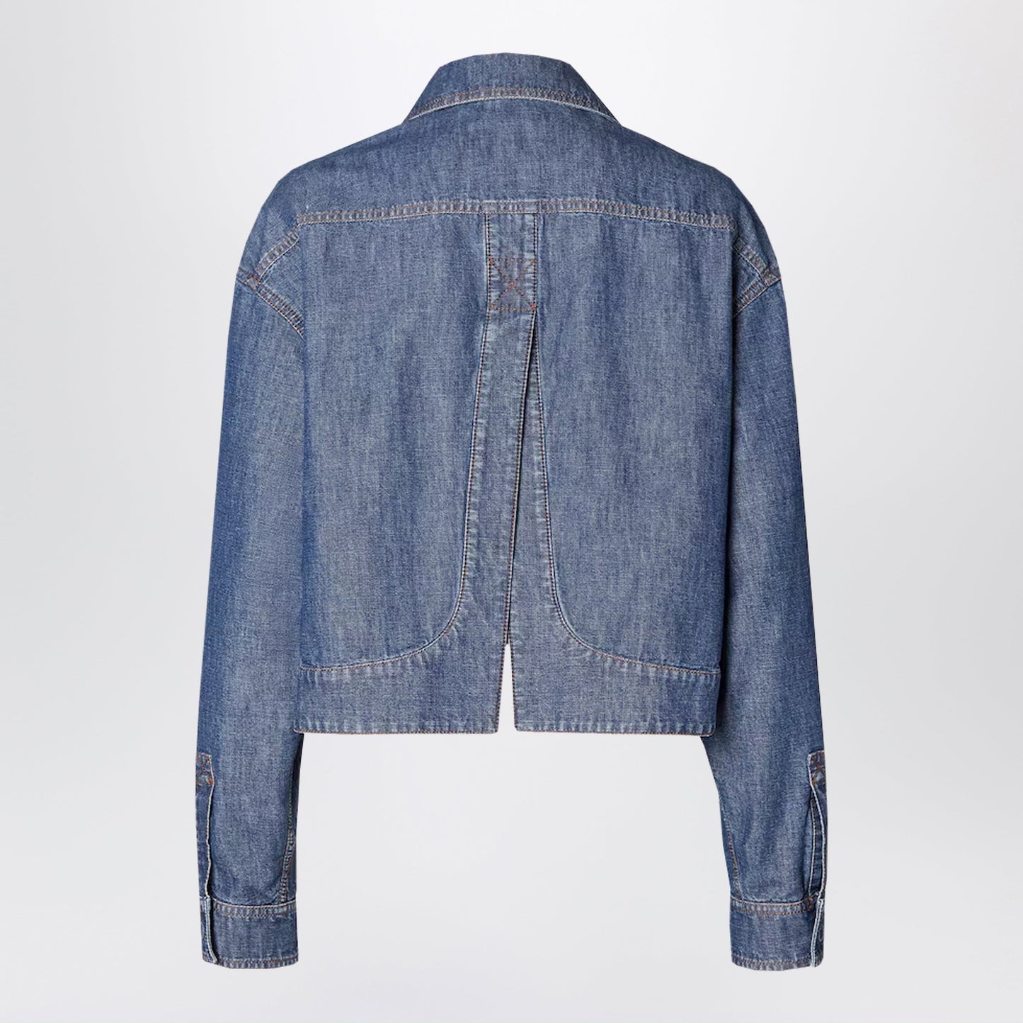 Fendi Navy Blue Chambray Jacket Women FENDI