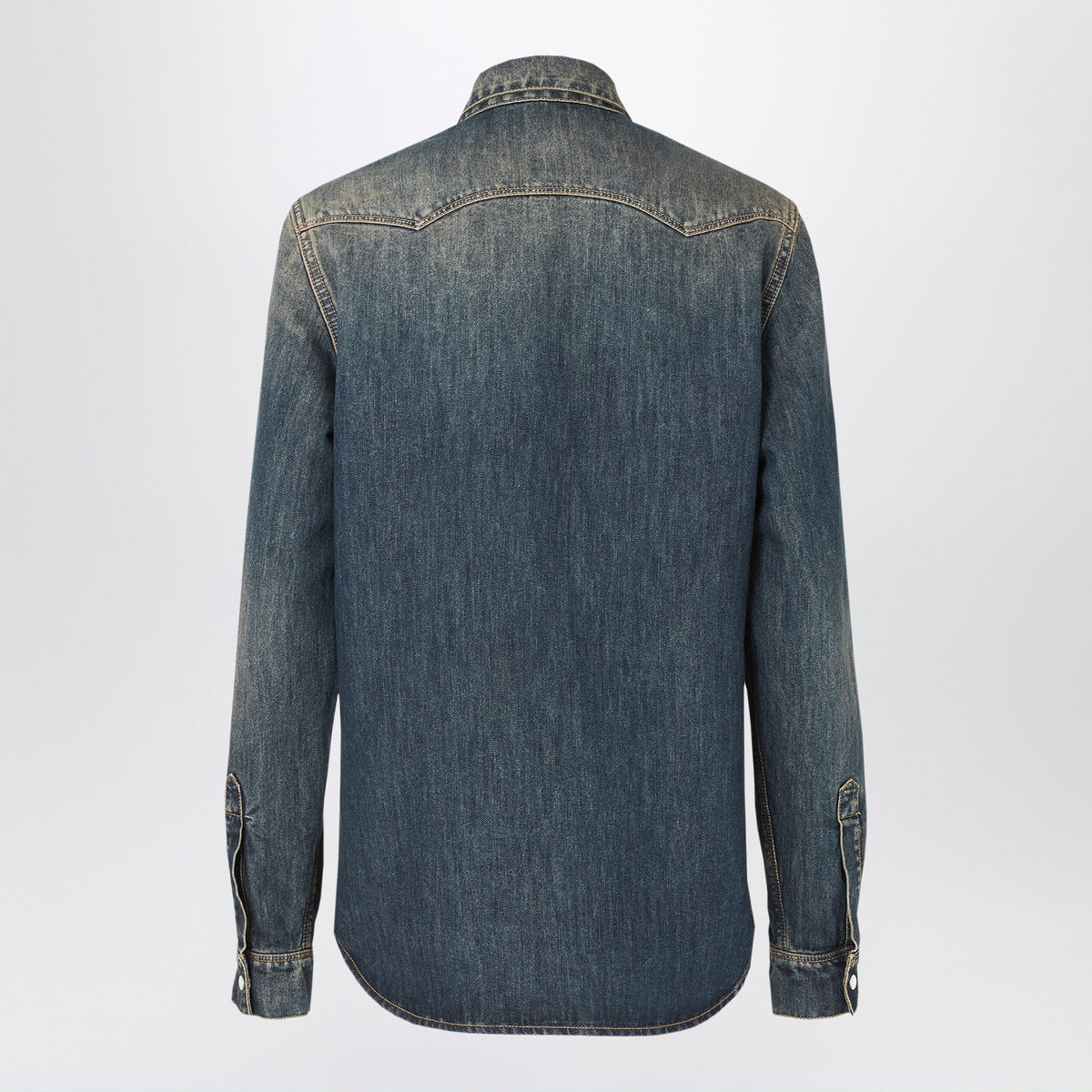 Fendi Washed Blue Denim Shirt Women FENDI