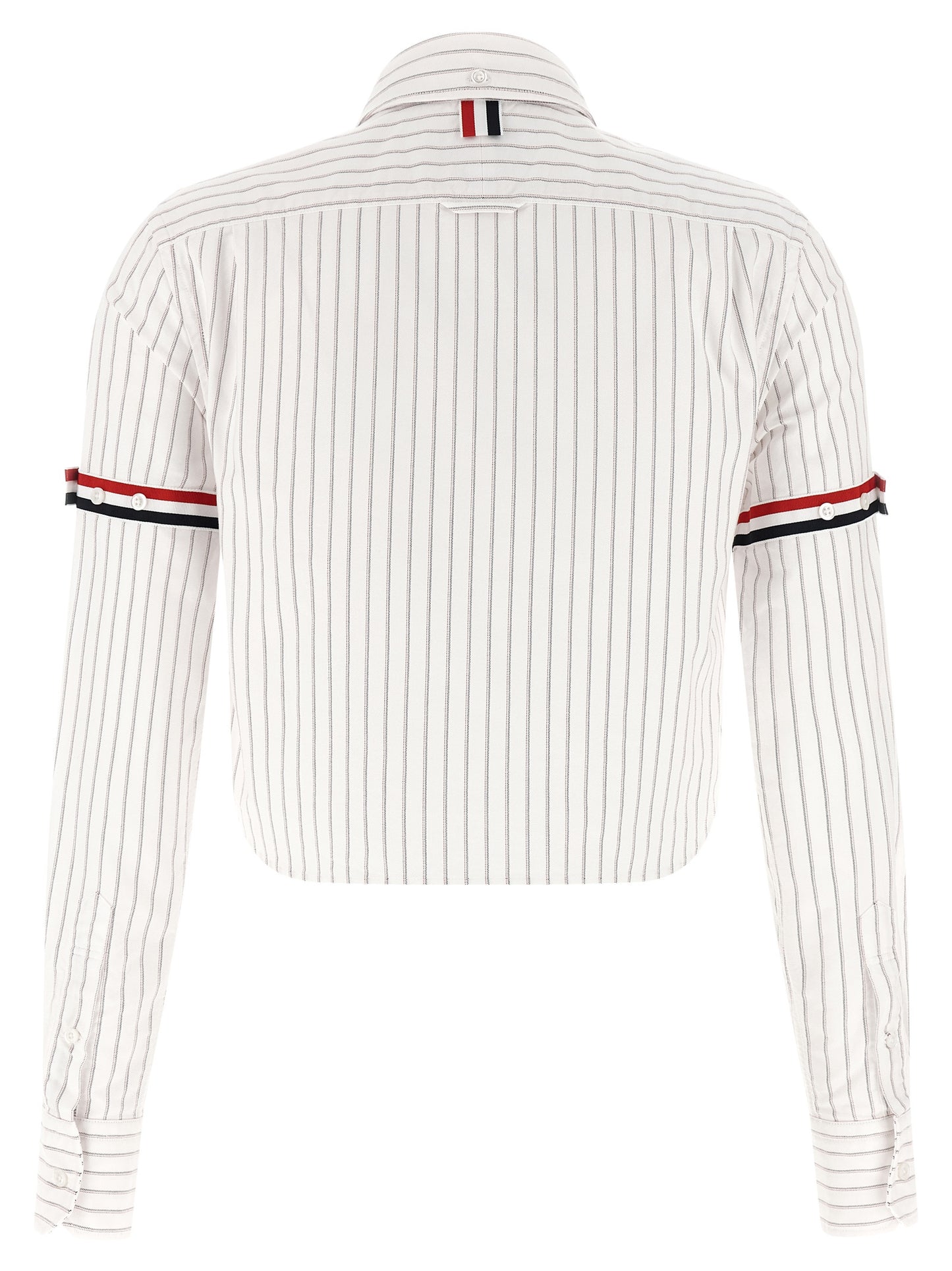 Thom Browne Women '4Bar' Cropped Shirt THOM BROWNE