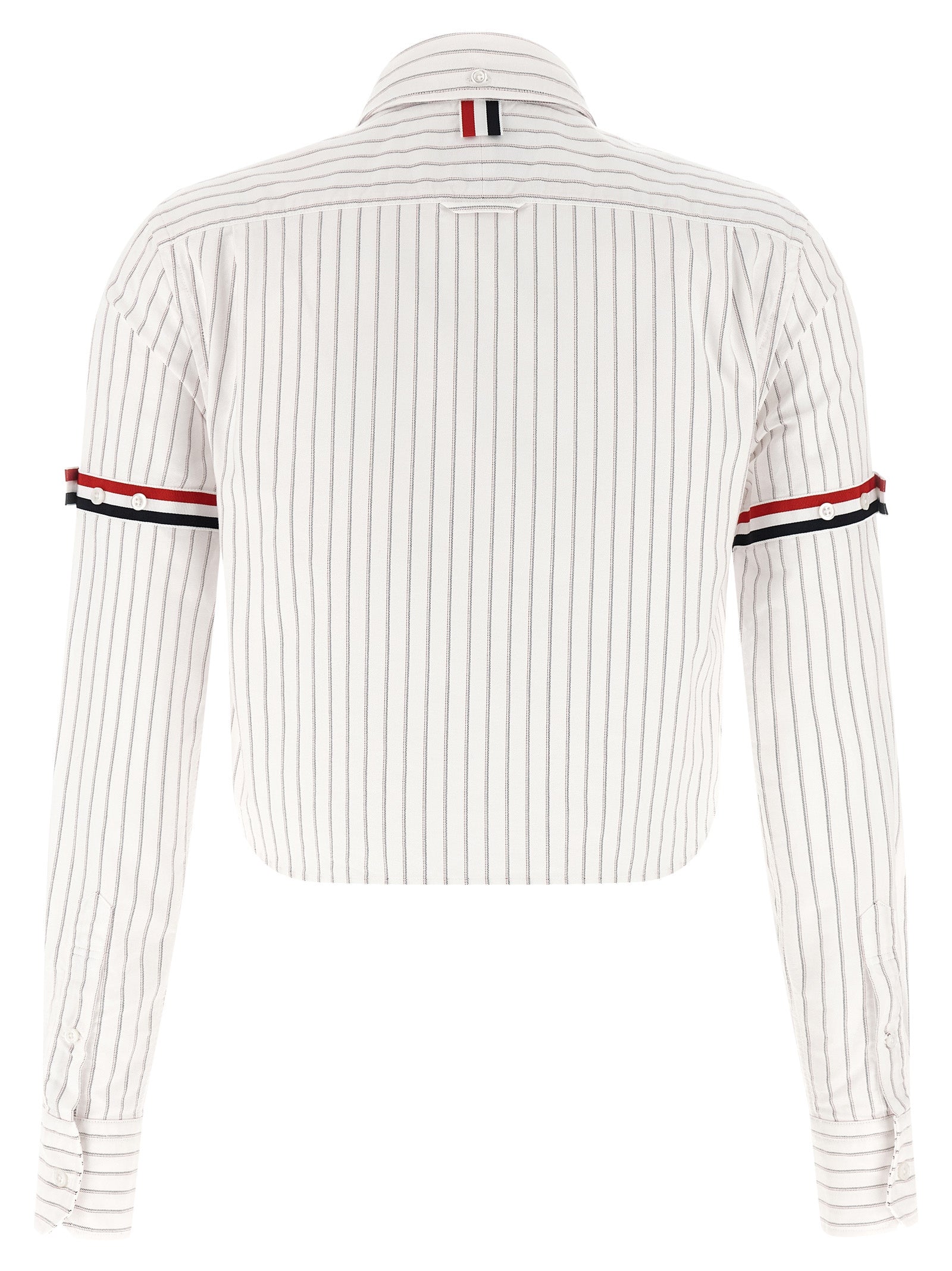 Thom Browne Women '4Bar' Cropped Shirt THOM BROWNE