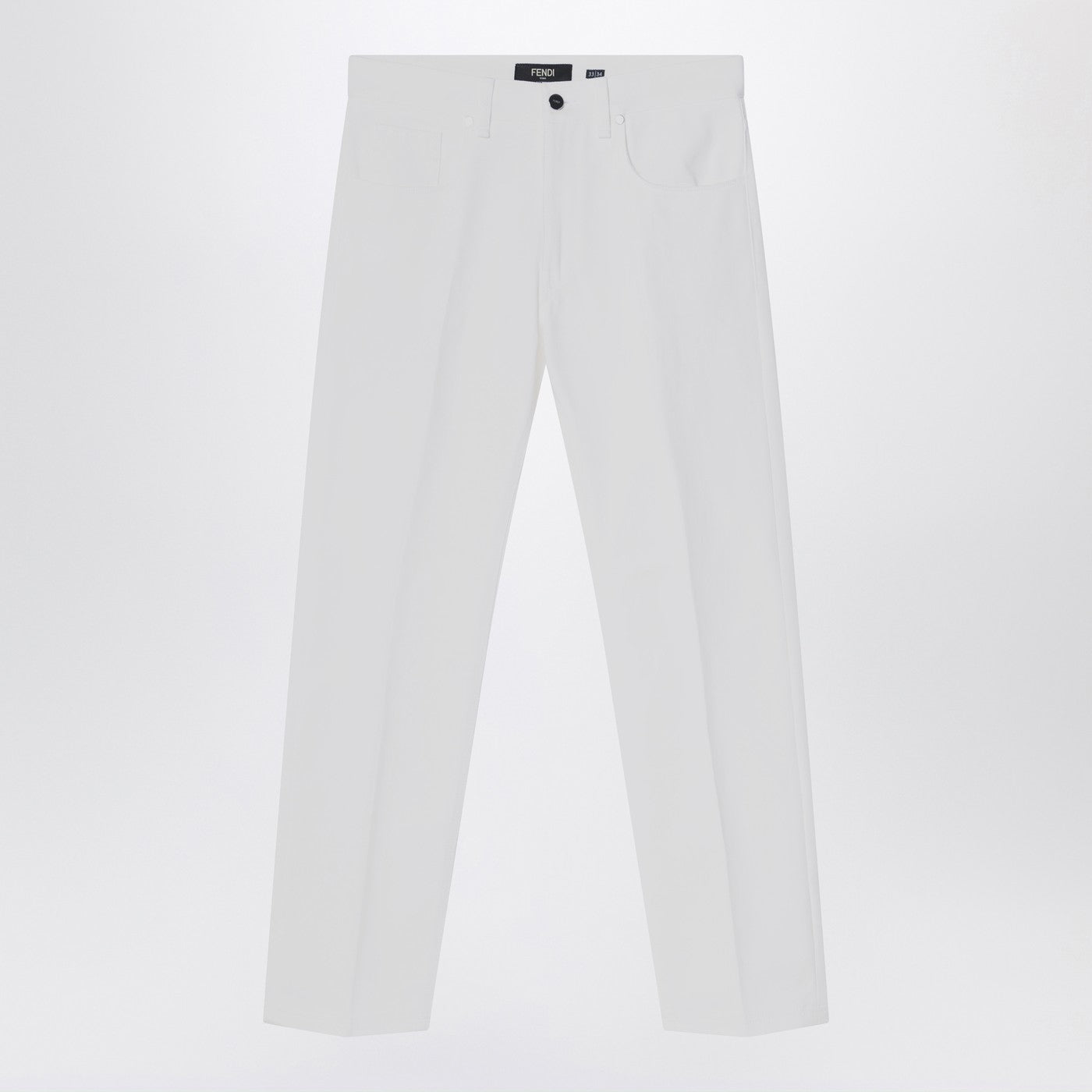 Fendi White Straight Jeans Men FENDI