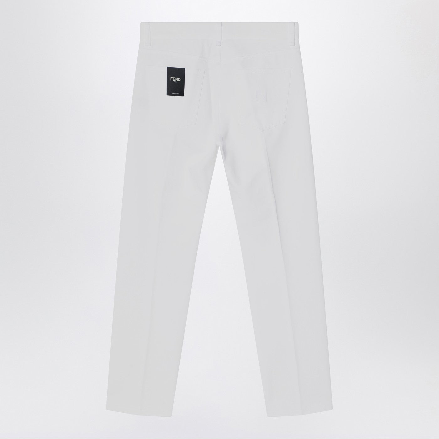 Fendi White Straight Jeans Men FENDI