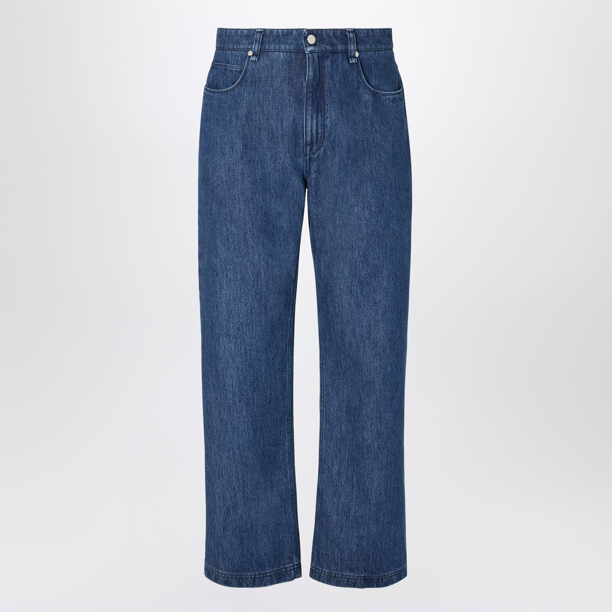 Fendi Blue Straight-Cut Jeans Men FENDI