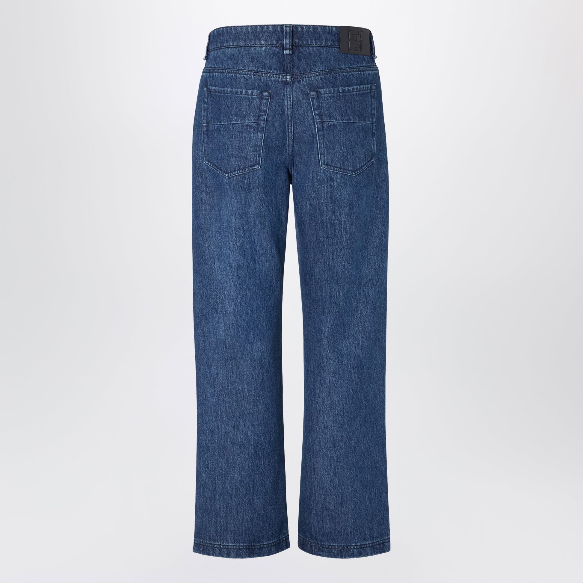 Fendi Blue Straight-Cut Jeans Men FENDI