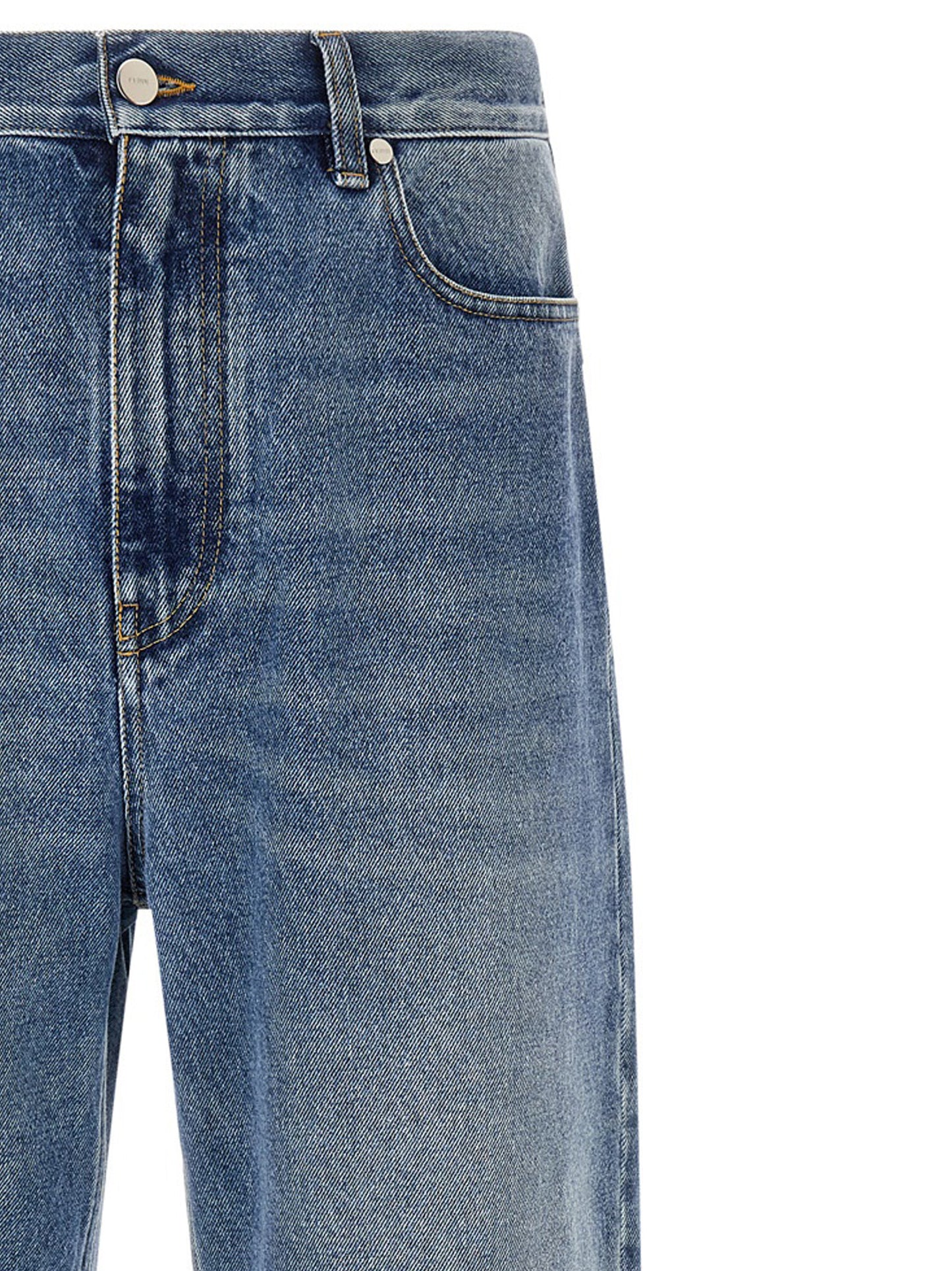 Fendi Men 'Ff' Patch Jeans Saddlery FENDI