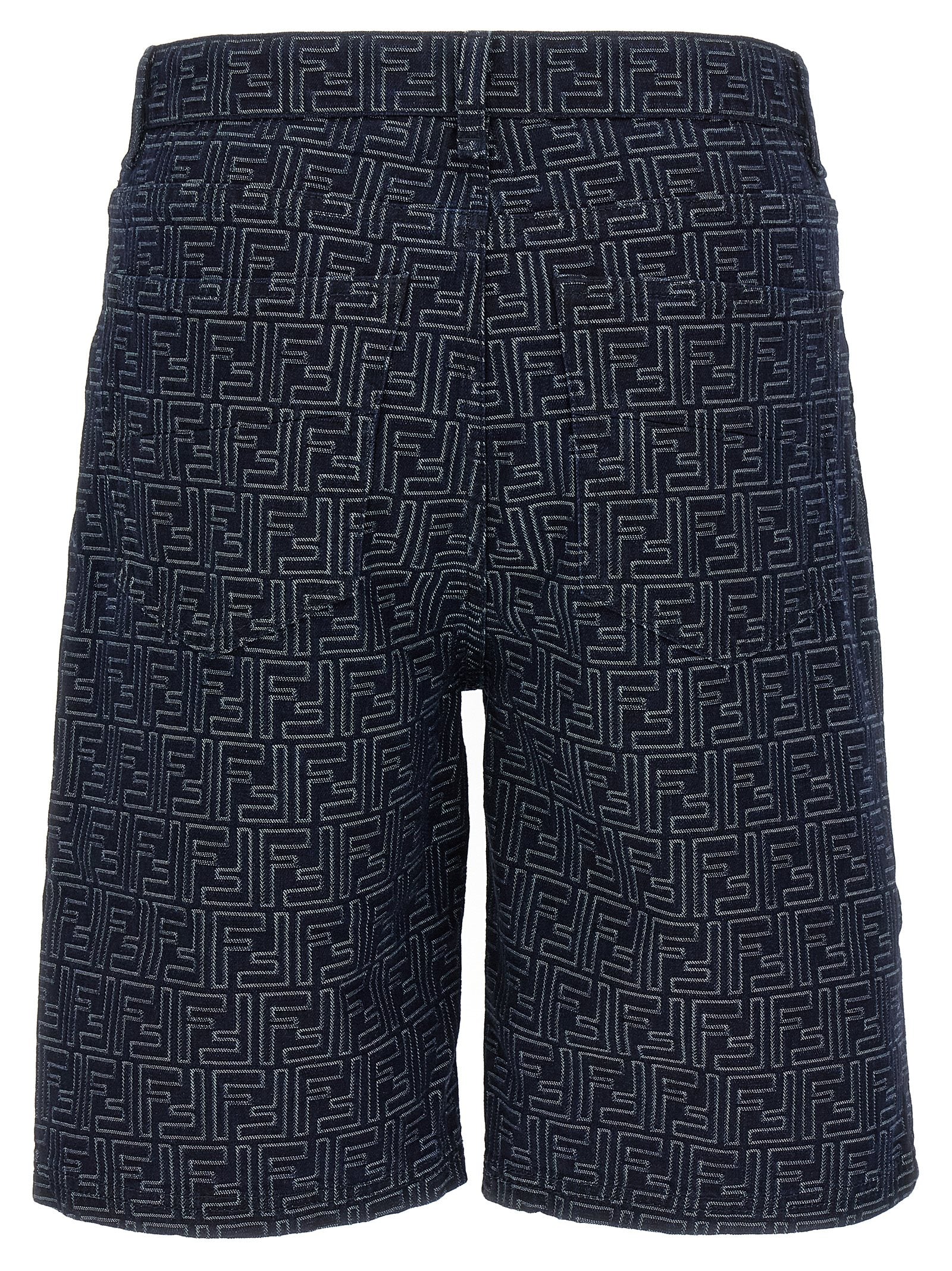 Fendi Men Bermuda Jeans Jacquard Ff FENDI