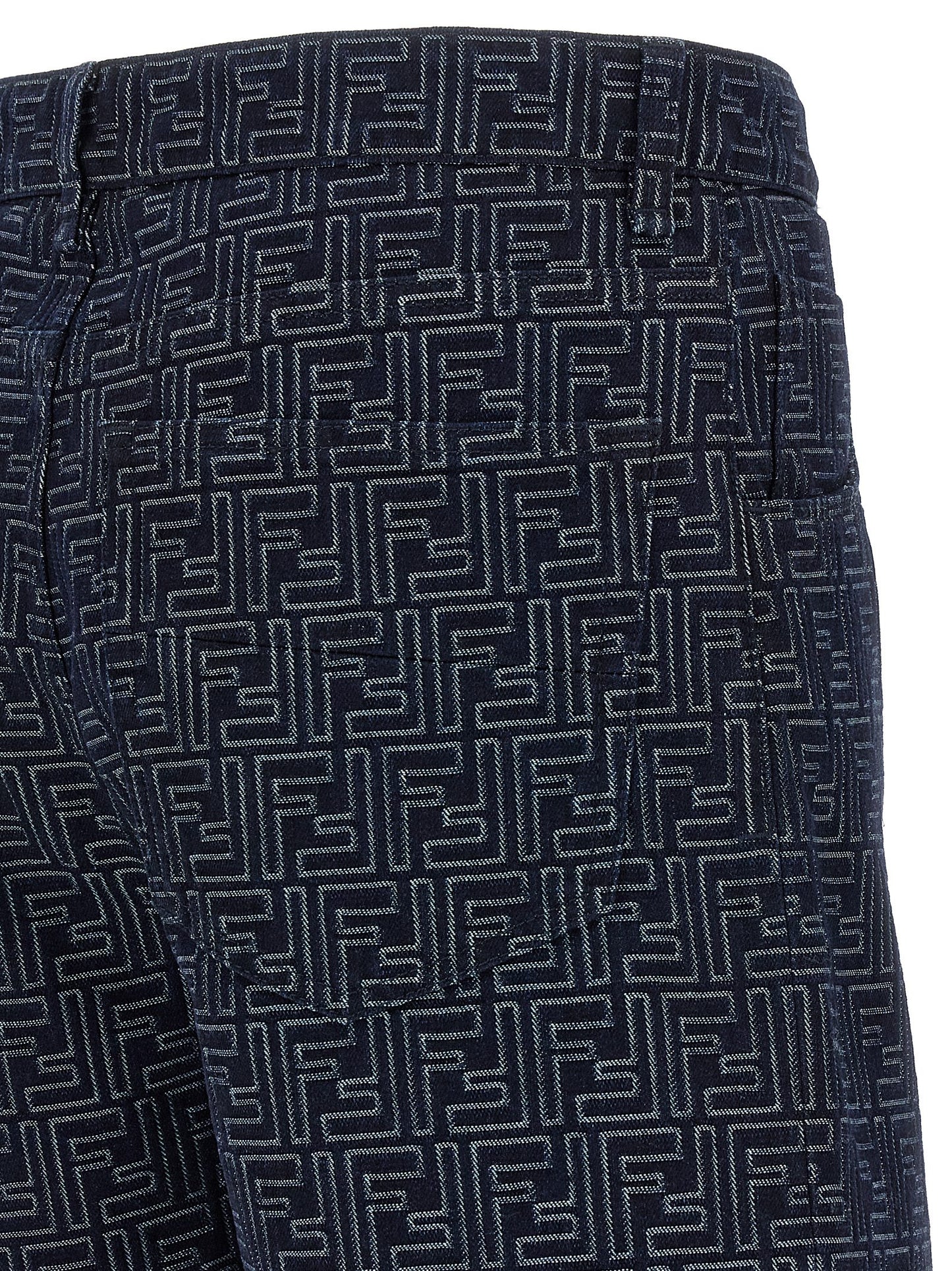 Fendi Men Bermuda Jeans Jacquard Ff FENDI