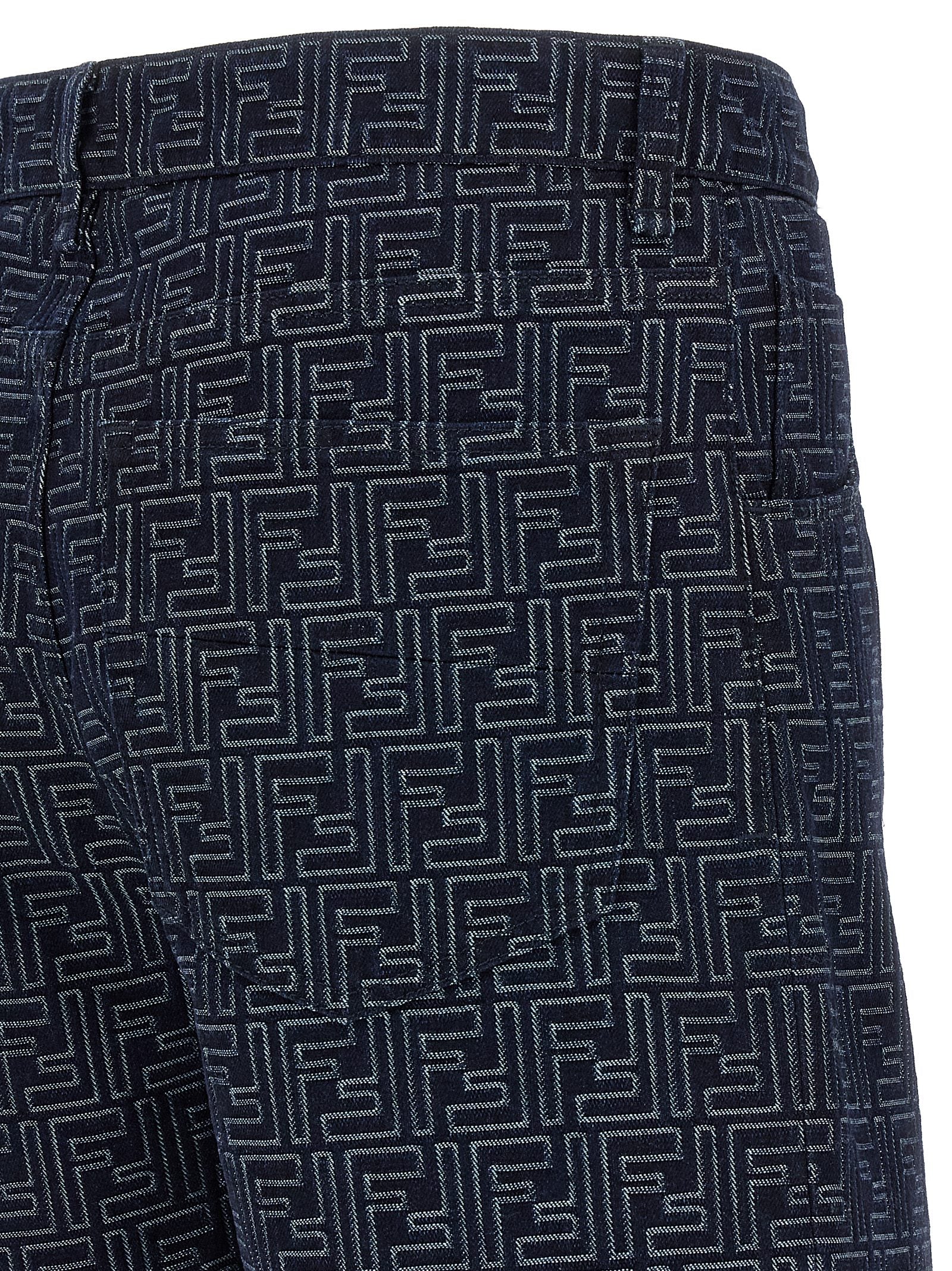 Fendi Men Bermuda Jeans Jacquard Ff FENDI