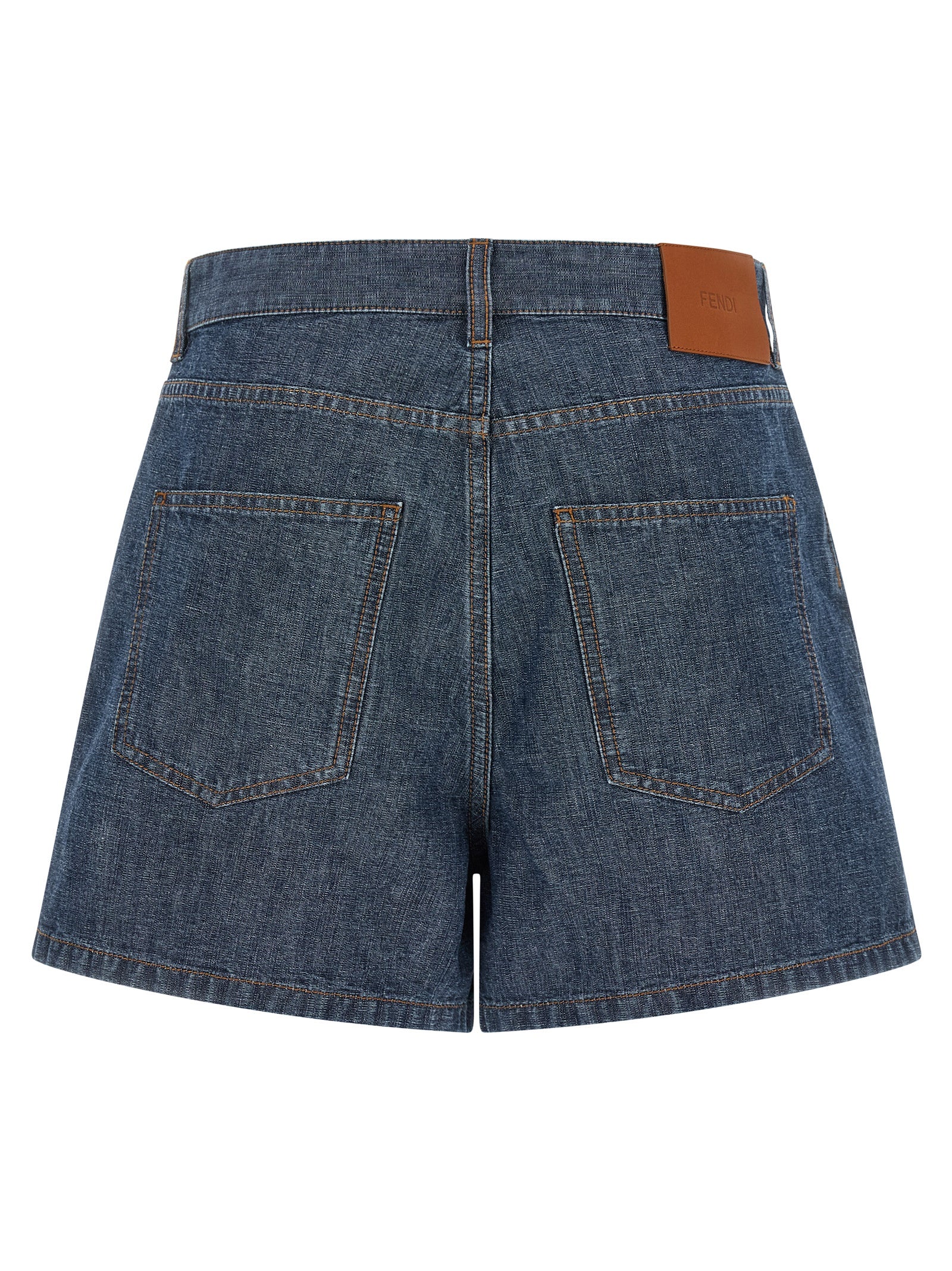 Fendi Women Chambray Denim Shorts FENDI