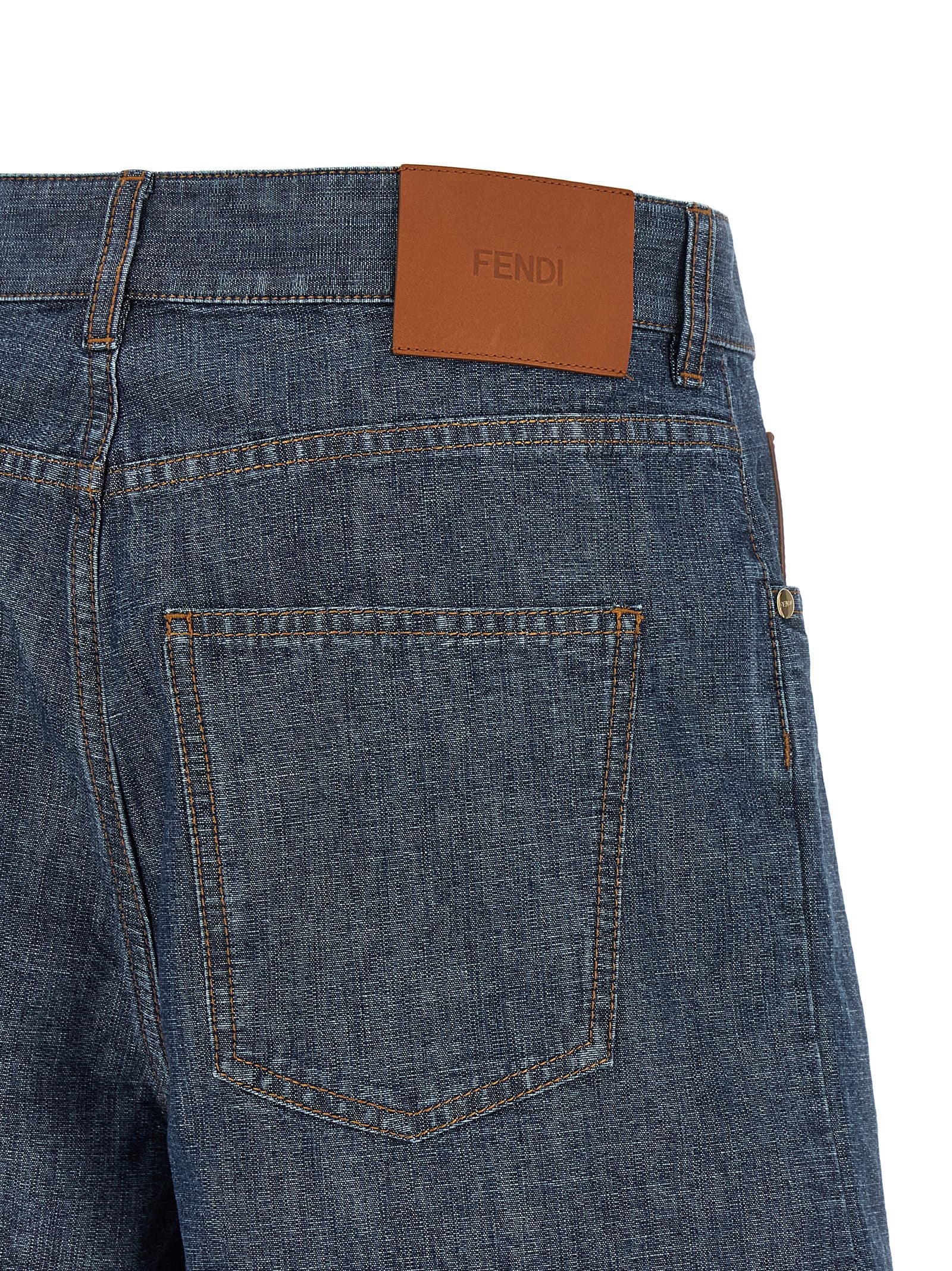 Fendi Women Chambray Denim Shorts FENDI