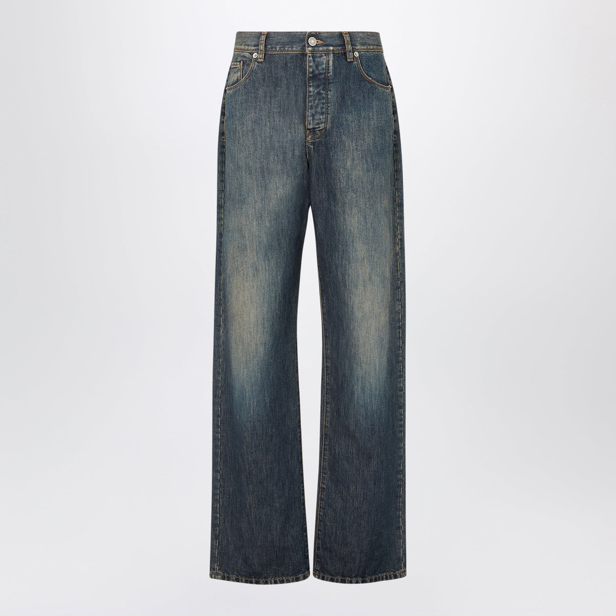 Fendi Blue Washed Denim Jeans Women FENDI