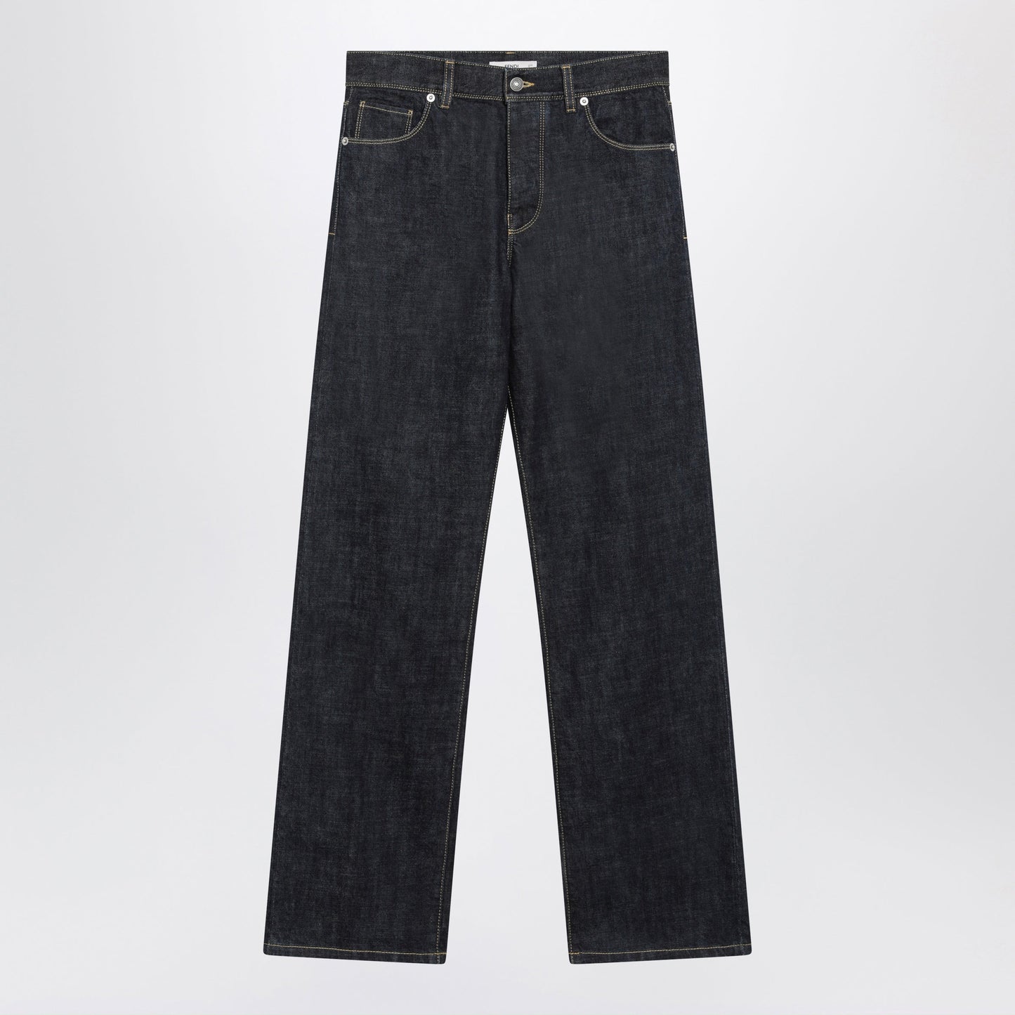 Fendi Faded Navy Blue Denim Jeans Women FENDI