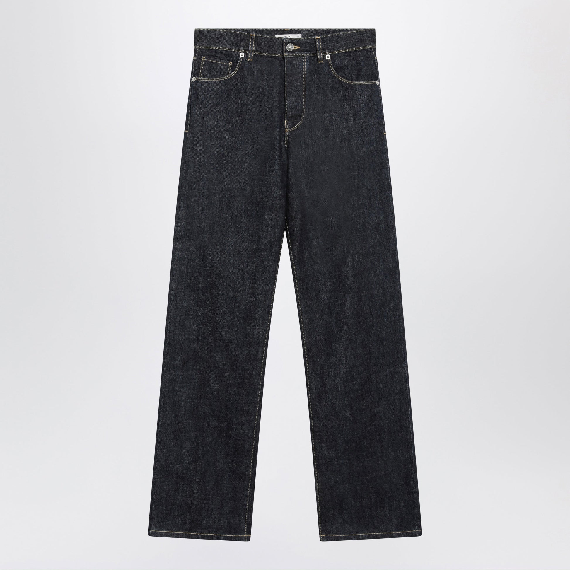 Fendi Faded Navy Blue Denim Jeans Women FENDI