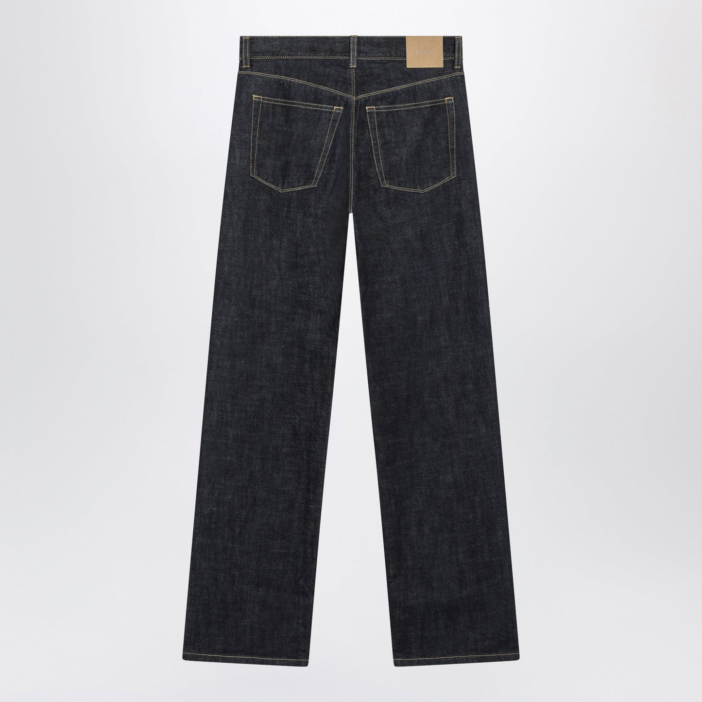 Fendi Faded Navy Blue Denim Jeans Women FENDI