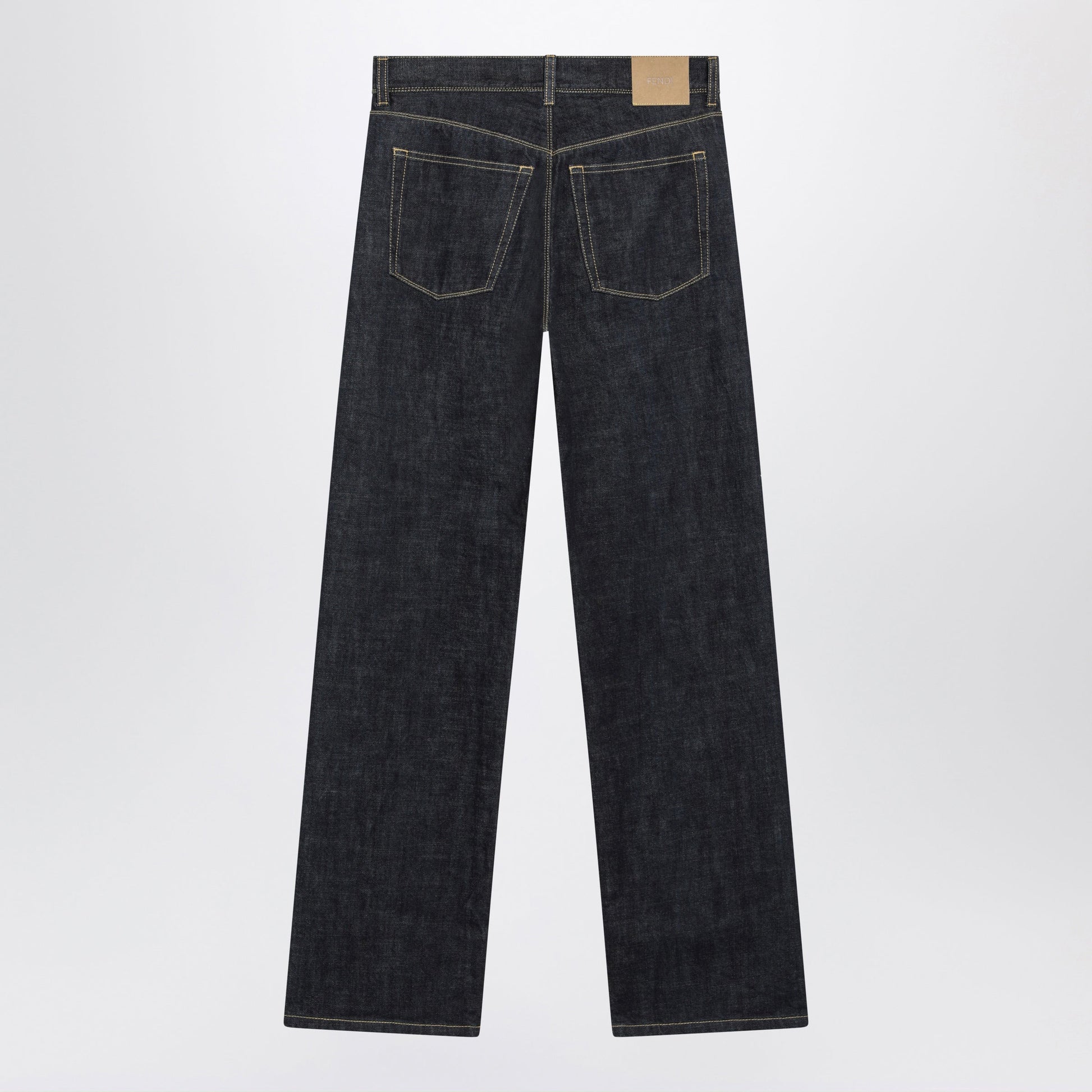 Fendi Faded Navy Blue Denim Jeans Women FENDI