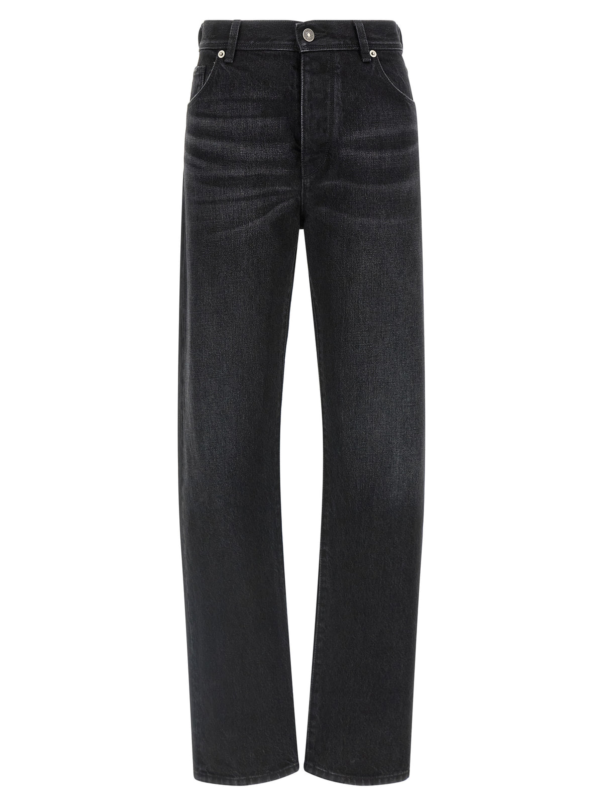 Fendi Women Yellow Stitching Jeans With Visible Thread