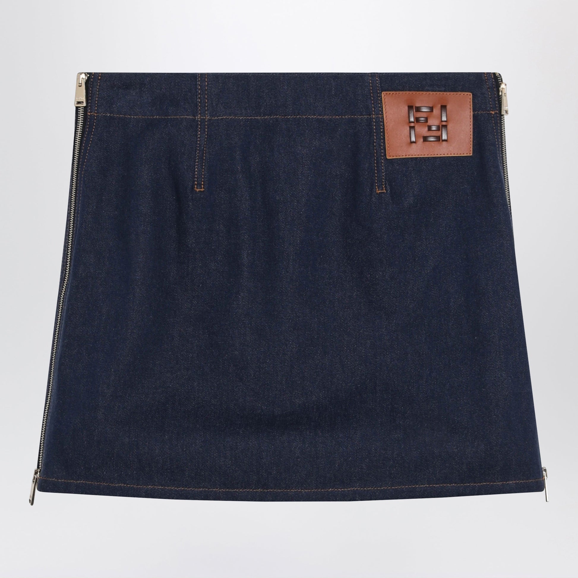 Fendi Navy Blue Mini Skirt Women FENDI