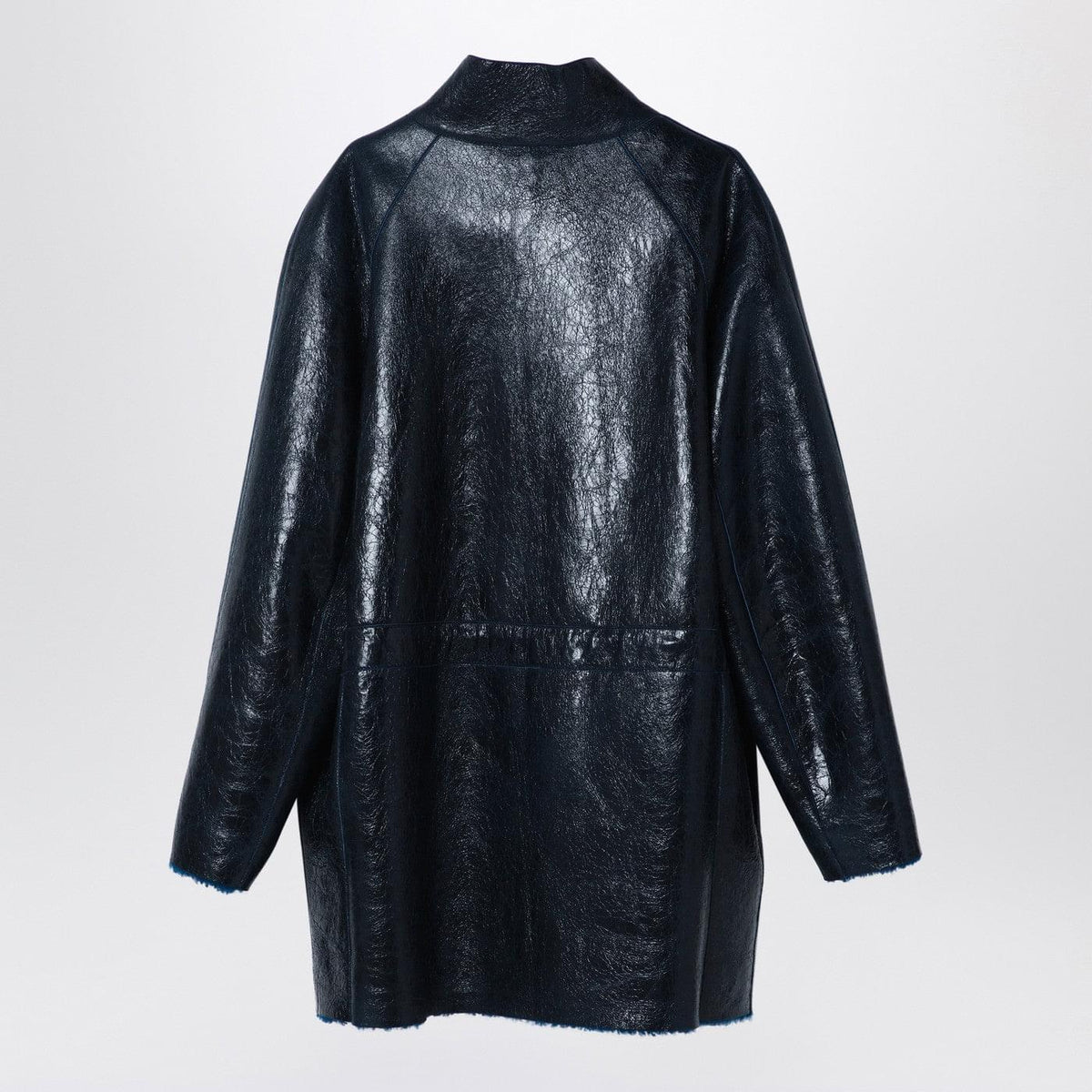 Fendi Dark Blue Sheepskin Jacket Women FENDI